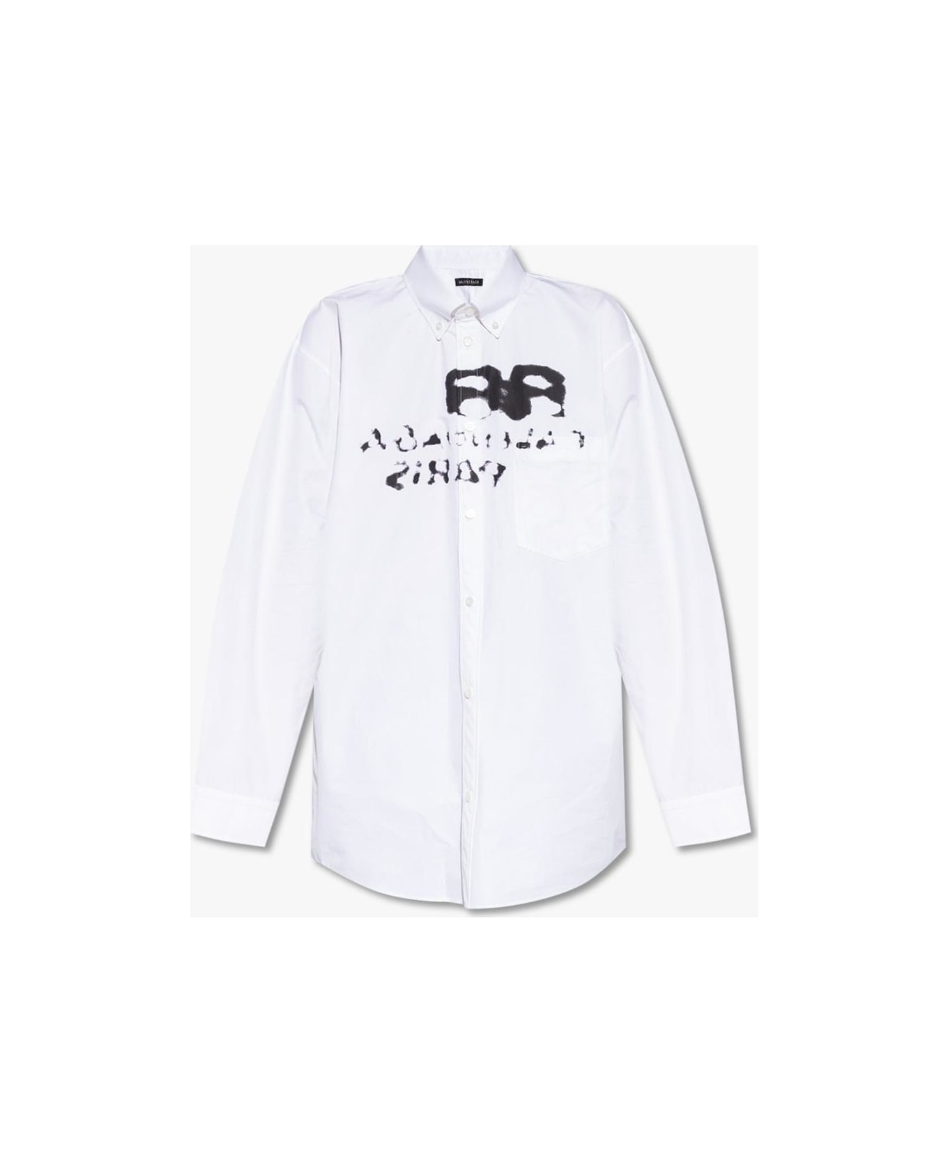 Balenciaga Shirt With Pocket - White
