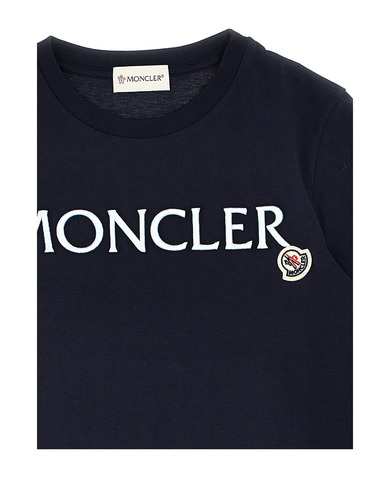 Moncler Logo Embroidery T-shirt - Blue Tシャツ＆ポロシャツ