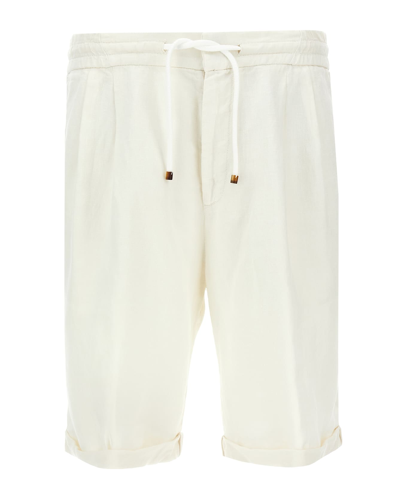 Brunello Cucinelli Linen Bermuda Shorts - White