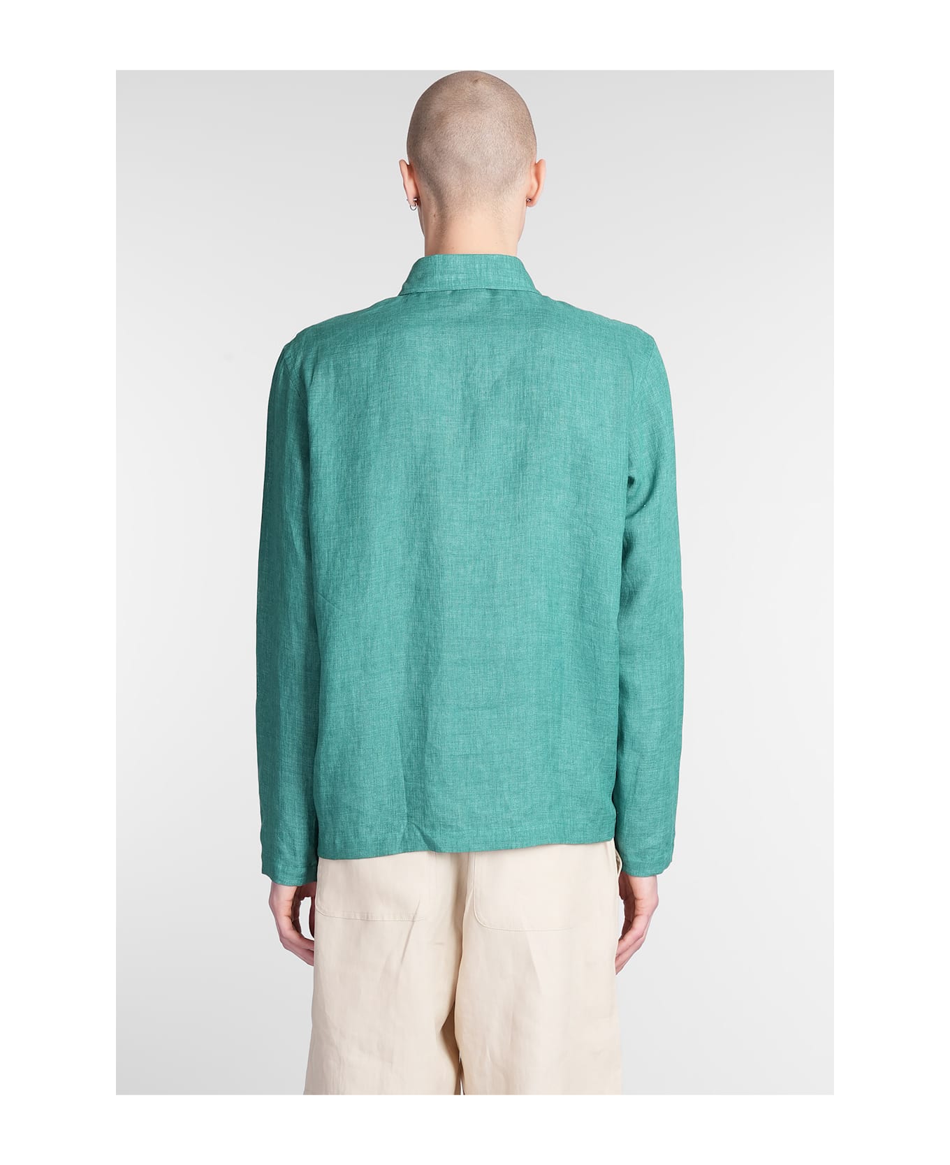 Paul Smith Shirt In Green Linen - green