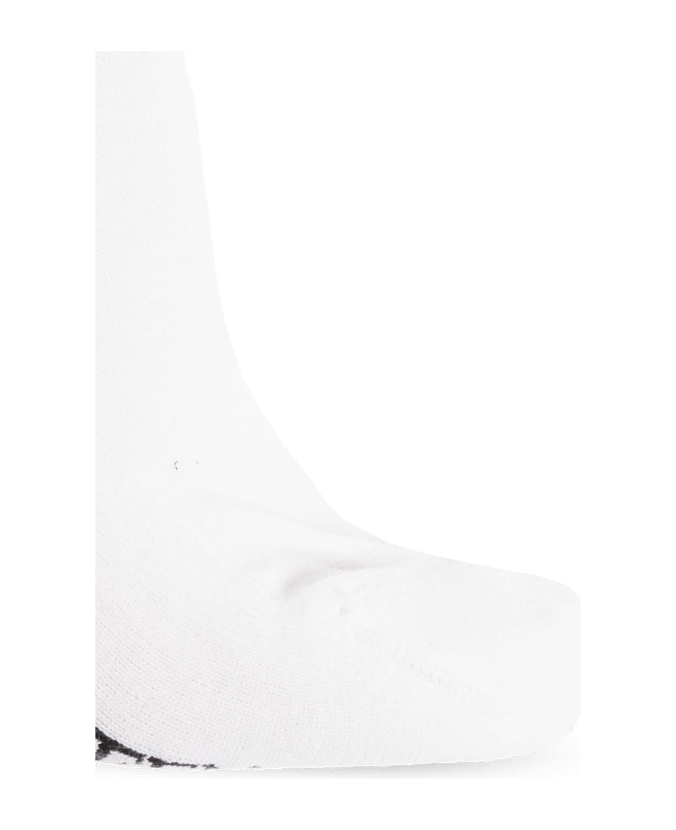 Alexander McQueen Logo Intarsia-knit Socks - Bianco
