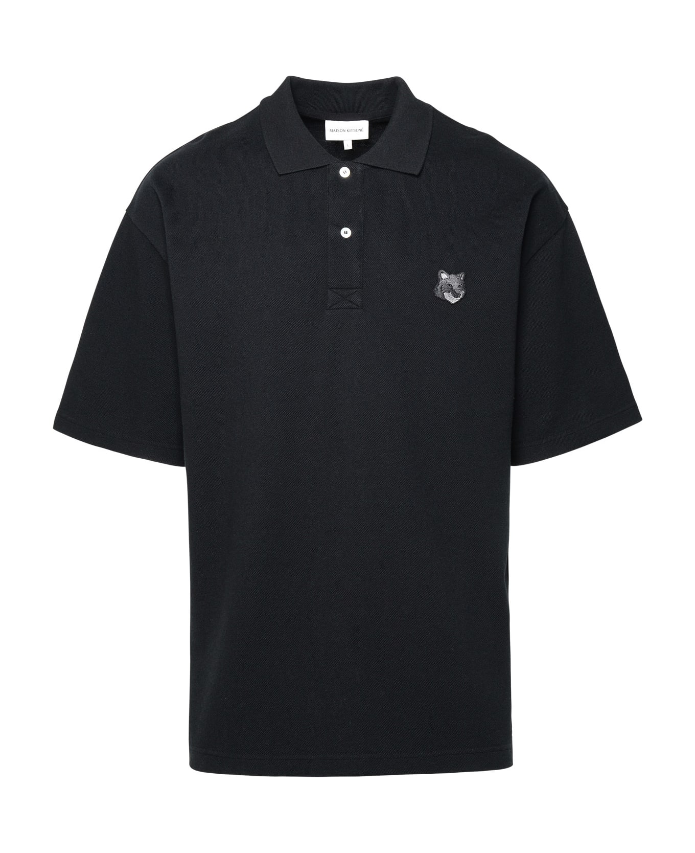 Maison Kitsuné Black Cotton Polo Shirt - Black ポロシャツ