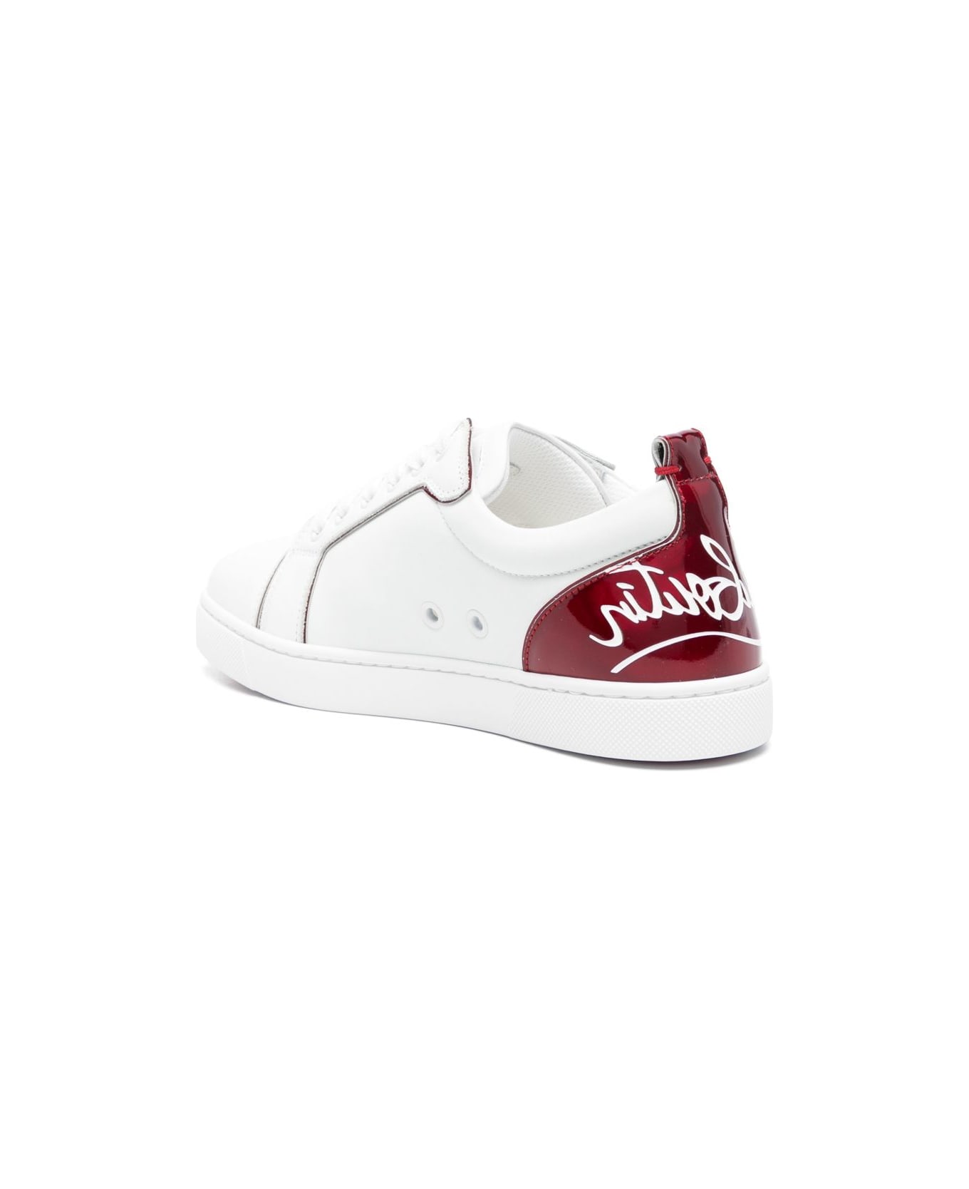 Christian Louboutin Fun Louis Junior Leather Sneakers - White