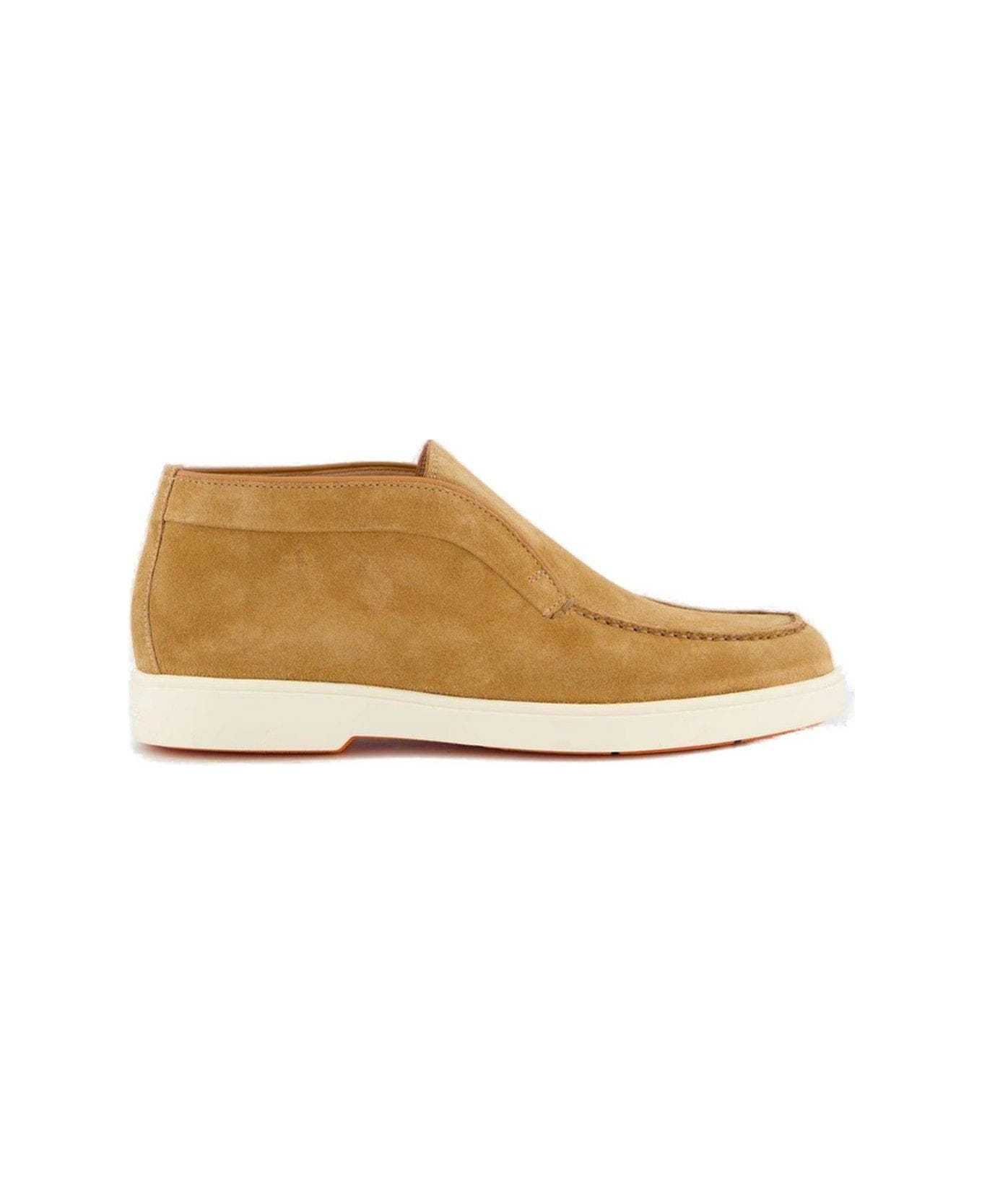 Santoni Round-toe Slip-on Loafers - NEUTRALS
