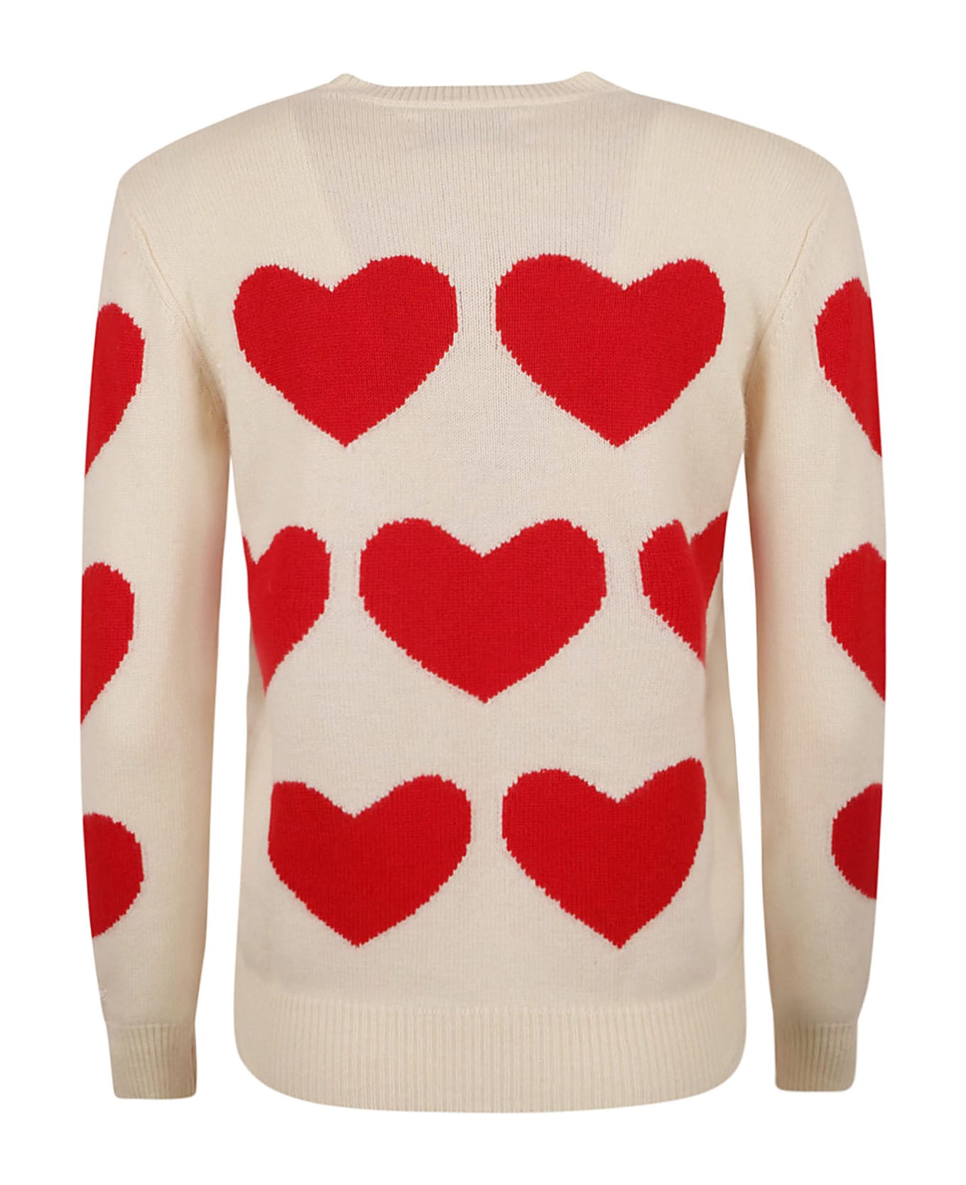 MC2 Saint Barth Heart Motif Embroidered Trim Sweater - ALL I WANT 10 ニットウェア