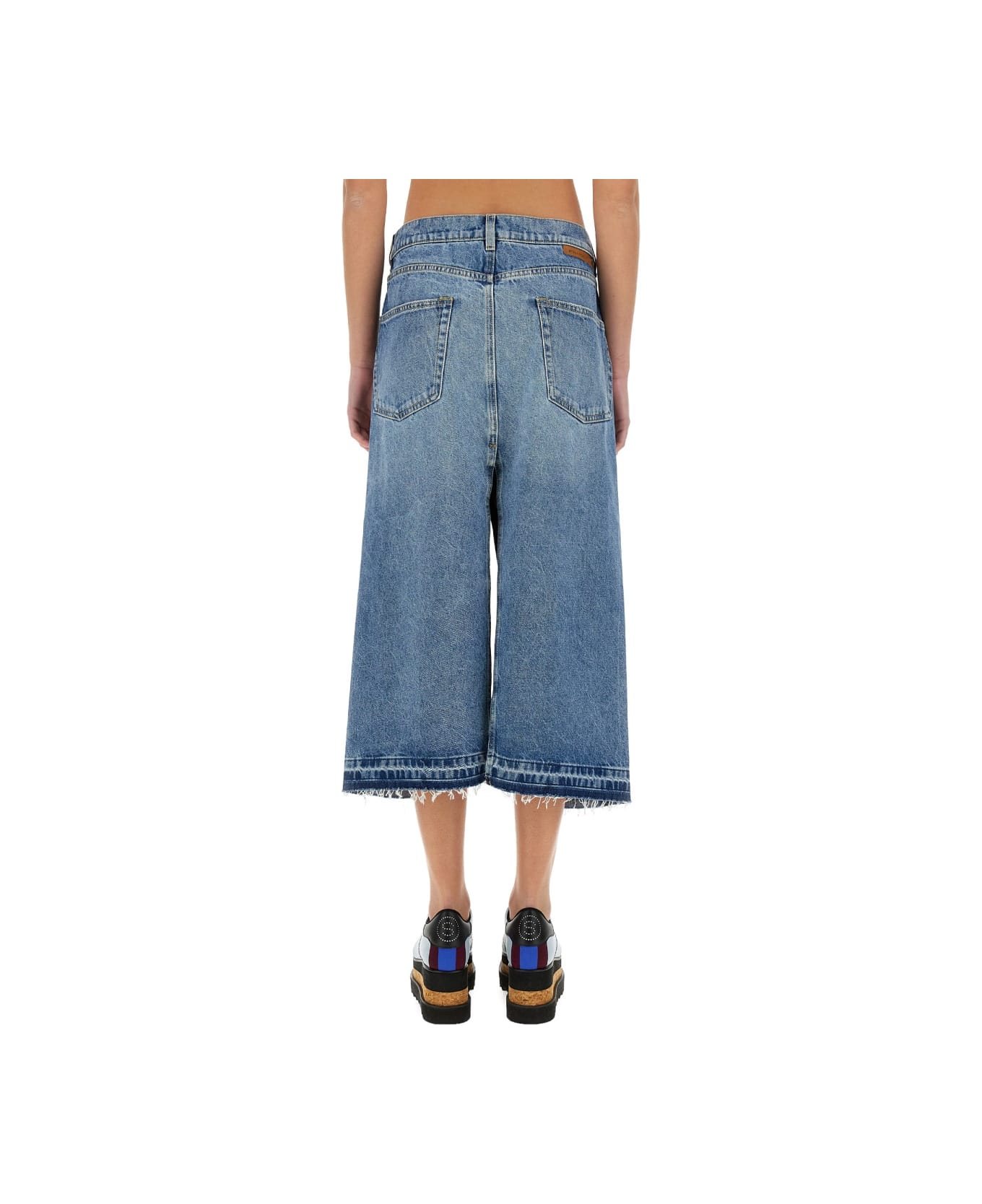 Stella McCartney Denim Skirt With Contrasting Panel - DENIM