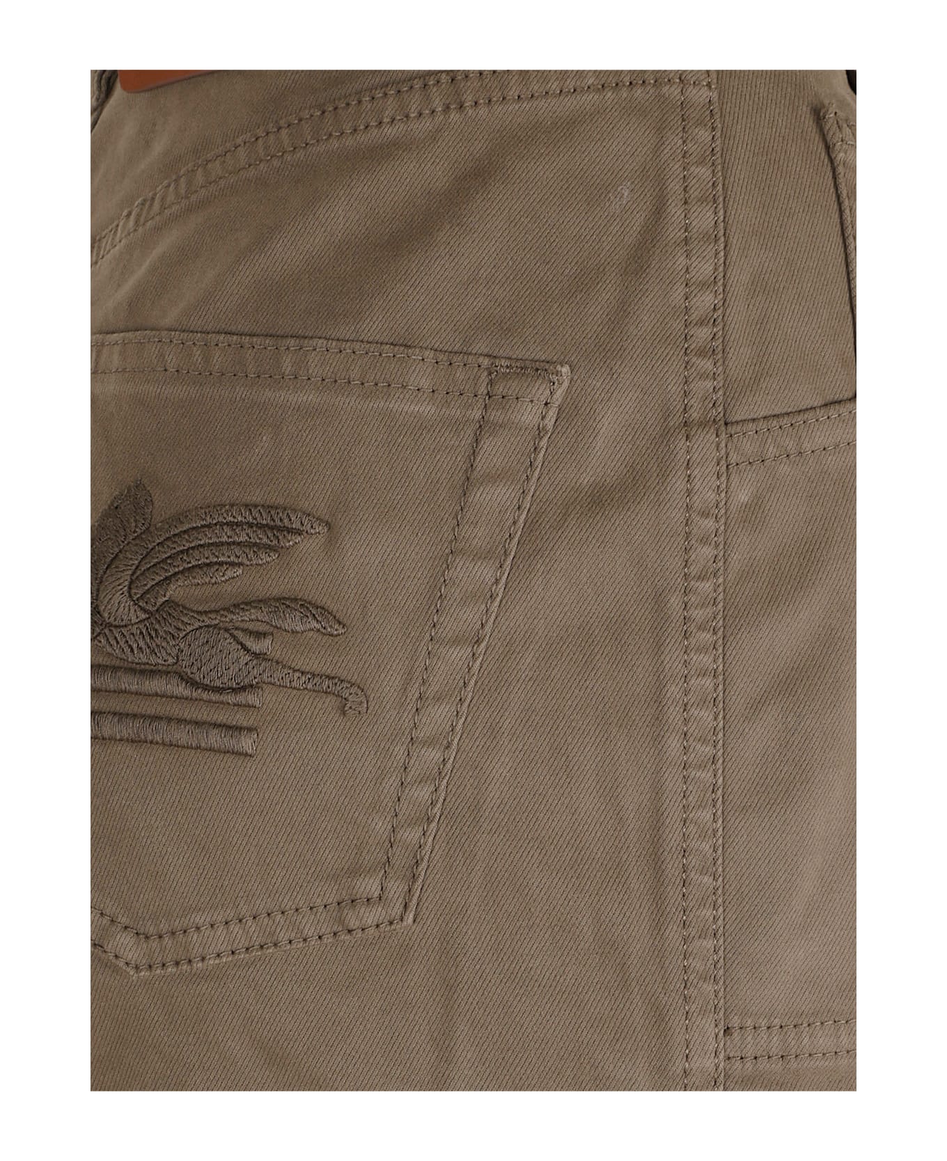 Etro Denim Jeans Woman - Verde Salvia Scuro