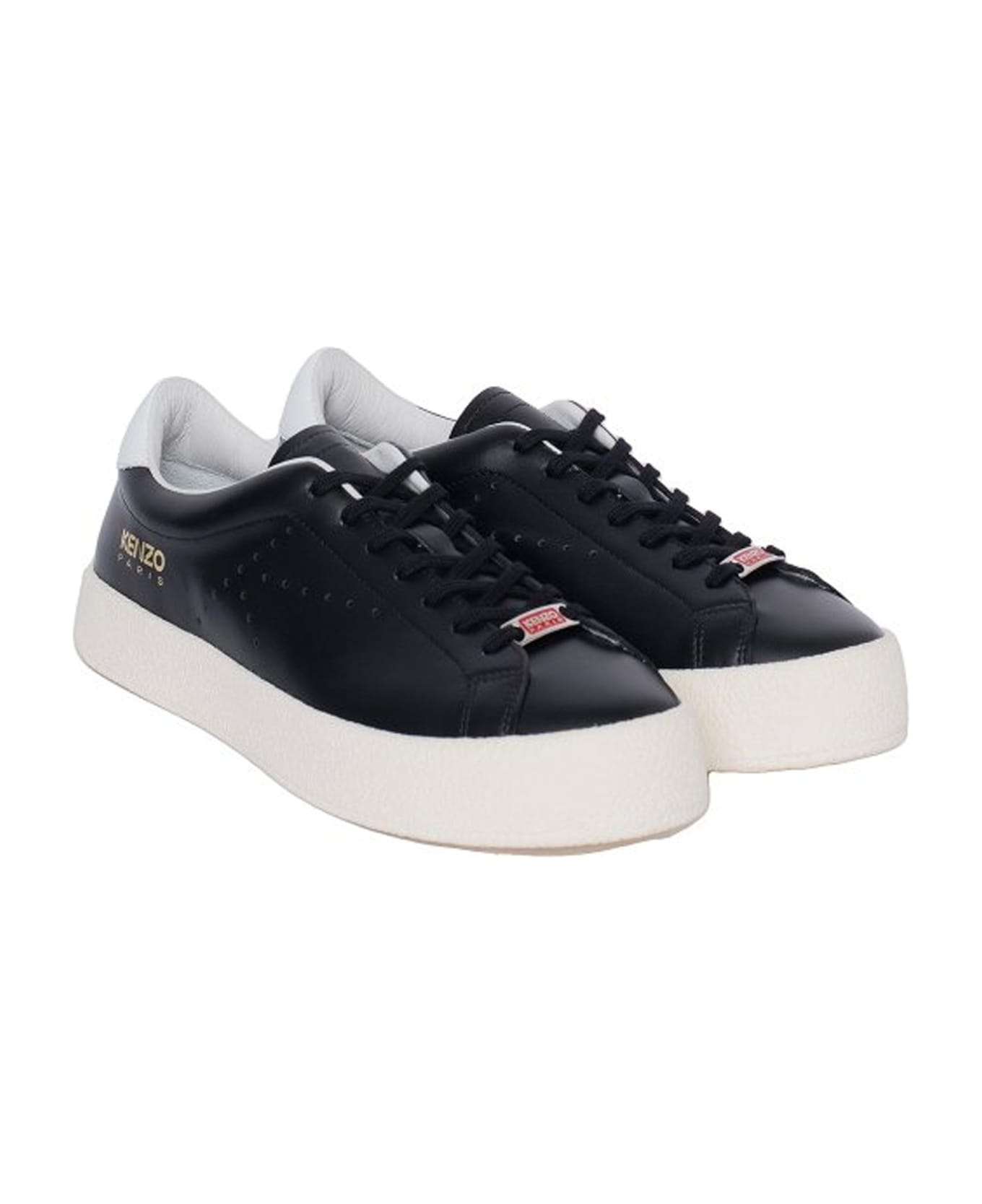 Kenzo Leather Sneakers - Black