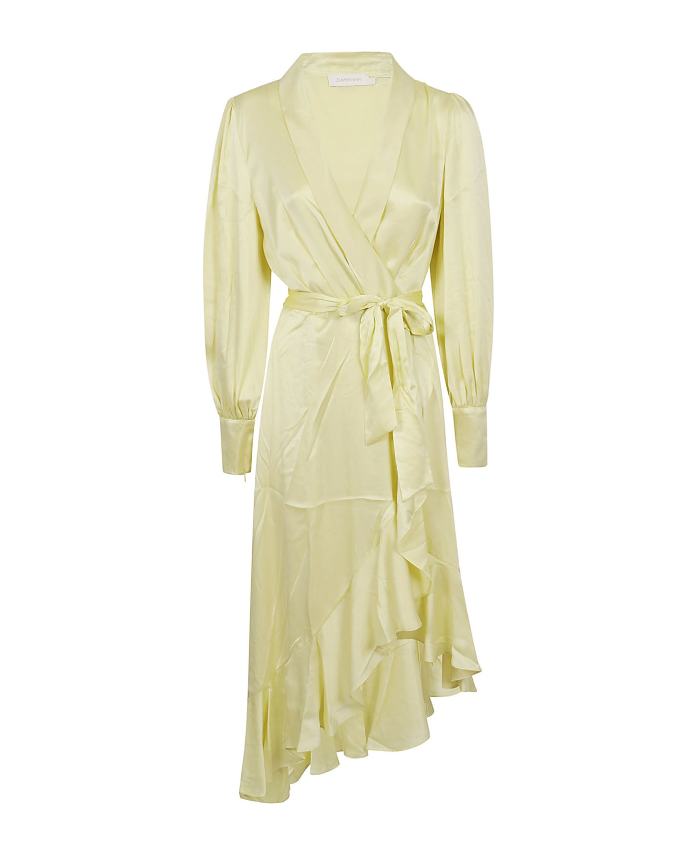 Zimmermann Silk Wrap Midi Dress - Lem Lemon