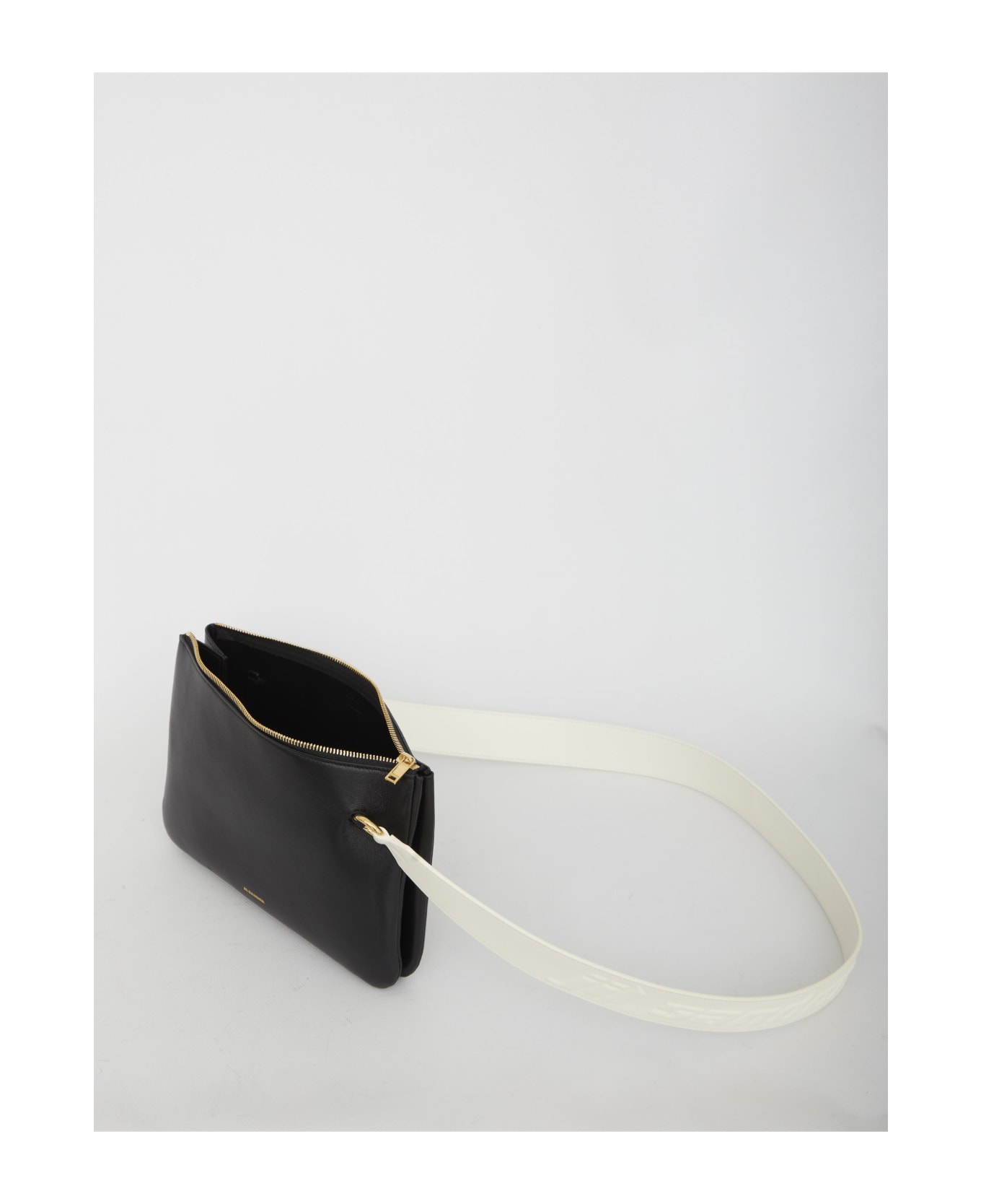 Jil Sander Leather Crossbody Bag - BLACK ショルダーバッグ