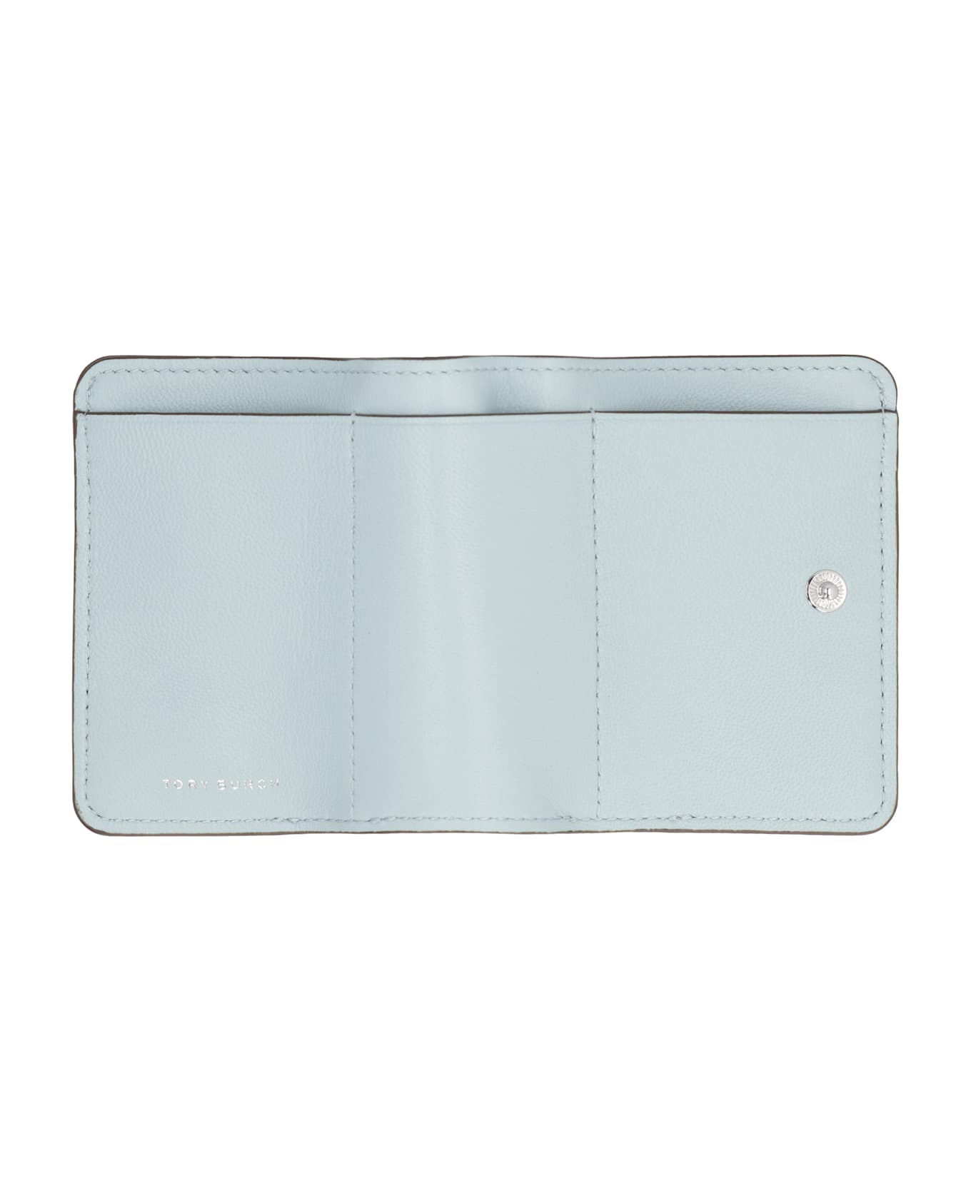 Tory Burch Fleming Leather Wallet - Light Blue