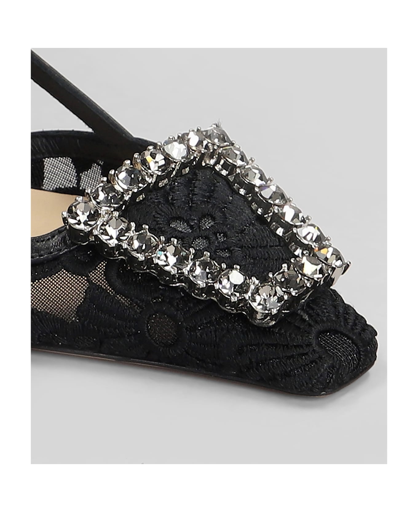 Roberto Festa Vittoria Pumps In Black Leather And Fabric - black