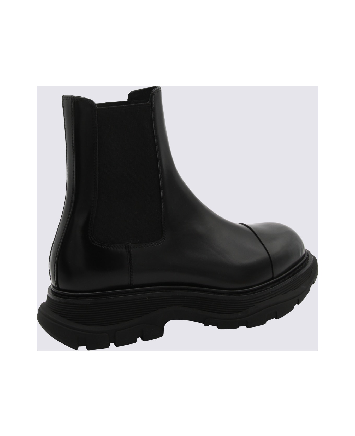 Alexander McQueen Black Leather Chelsea Boots - Black