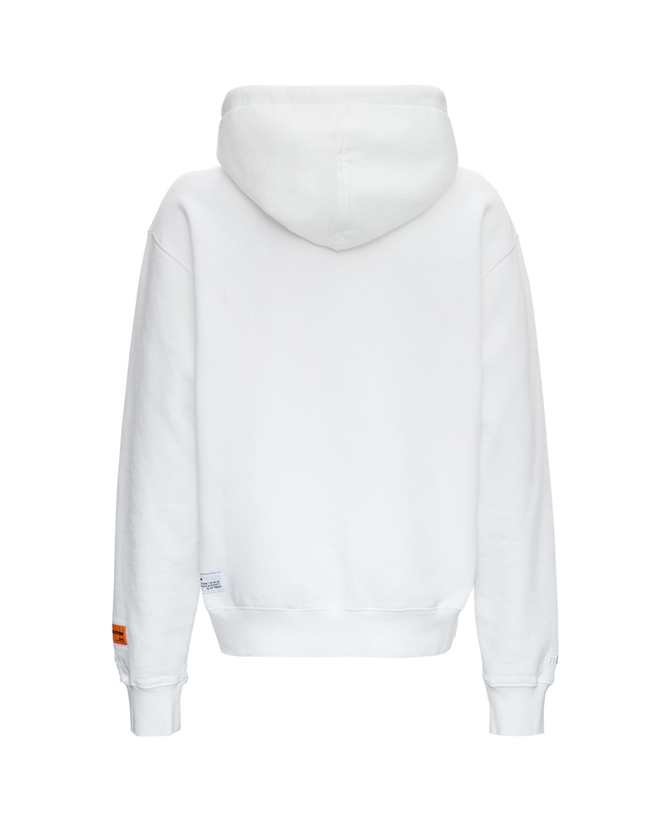 HERON PRESTON White Jersey Hoodie With Print - White