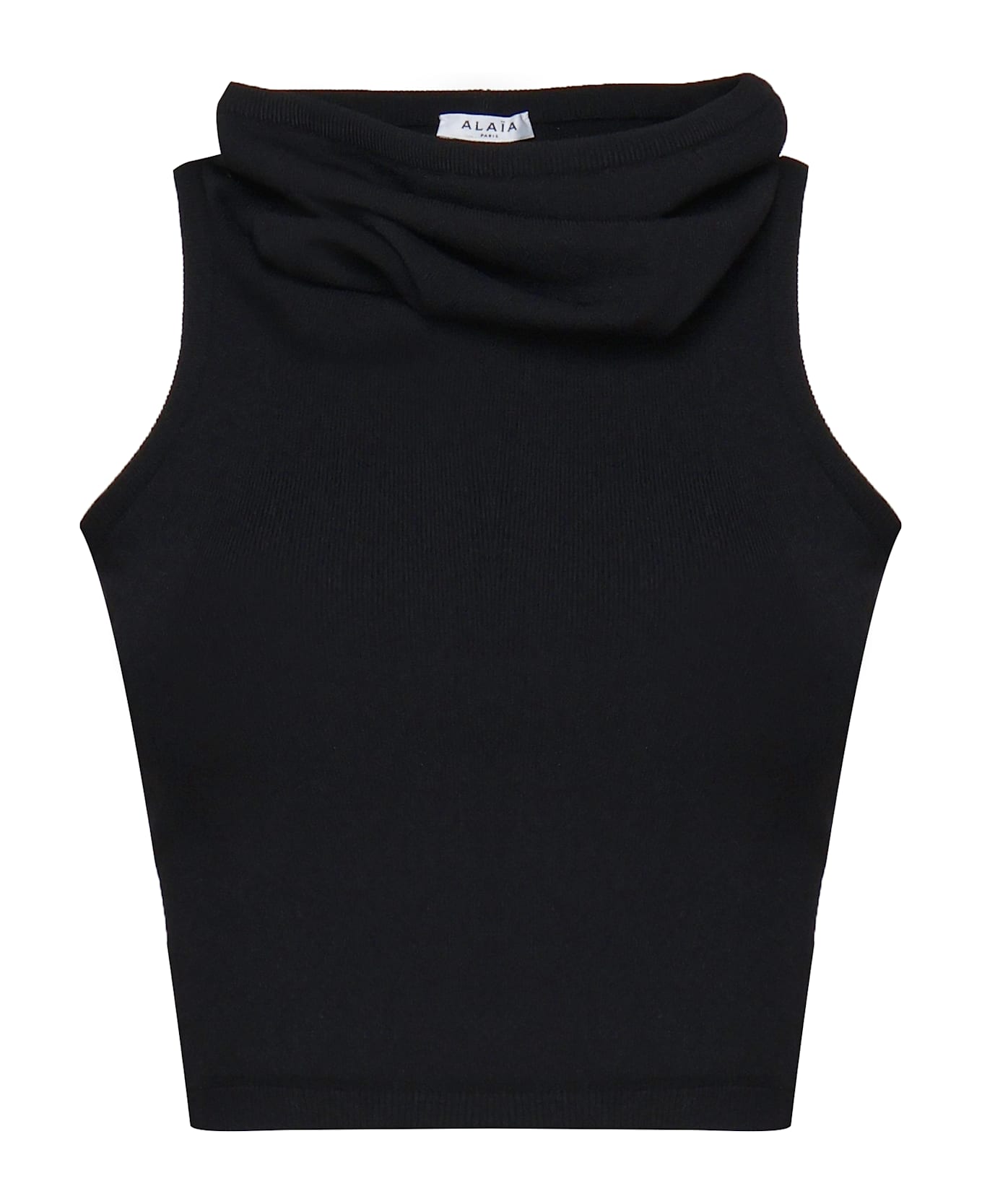 Alaia Black Hooded Top - NOIR ALAIA