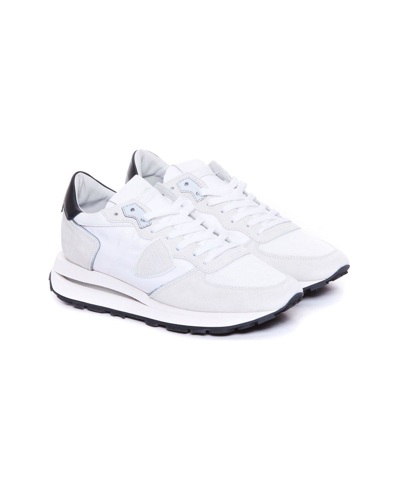 Philippe Model Tropez Haute Low-top Sneakers - WHITE/BLACK