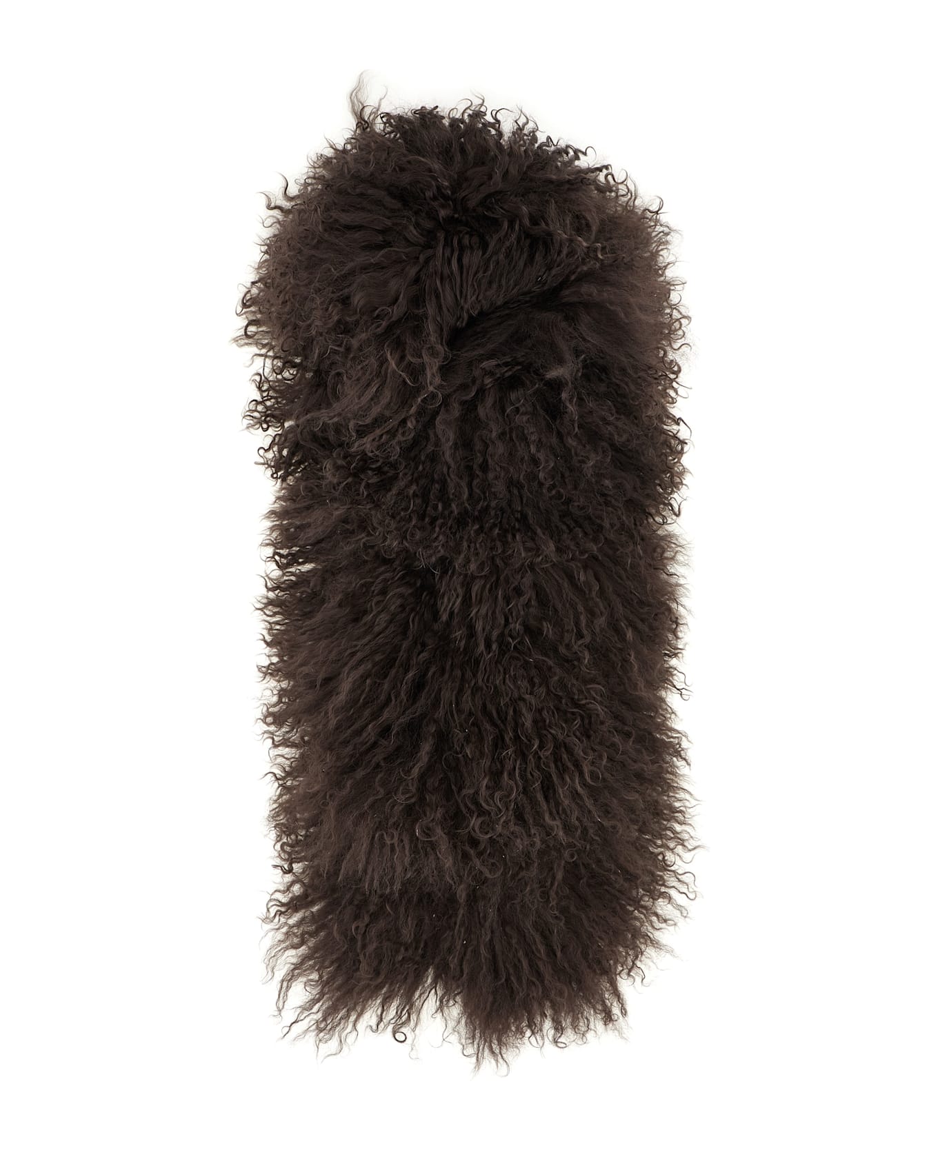 Yves Salomon Long-haired Scarf - Brown