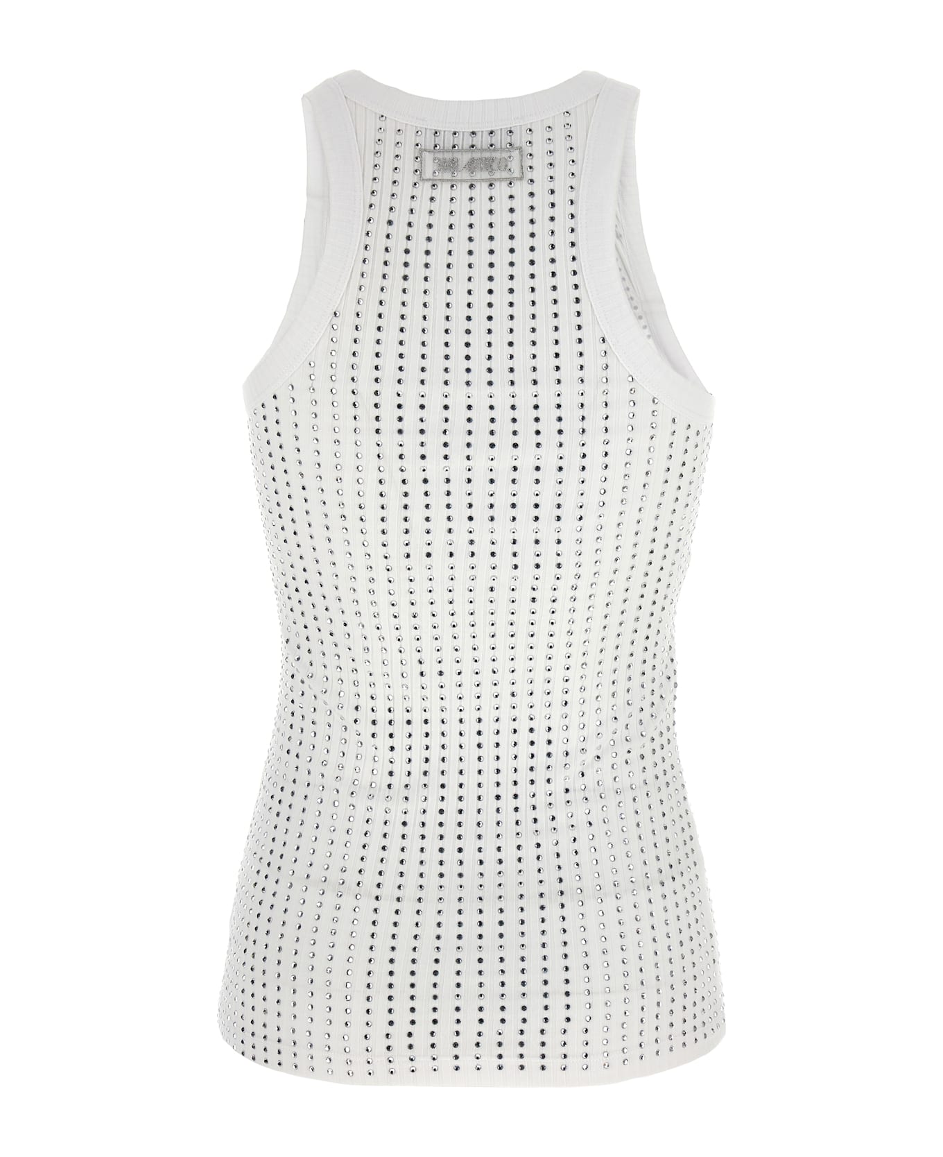 The Attico Rhinestone Top - White