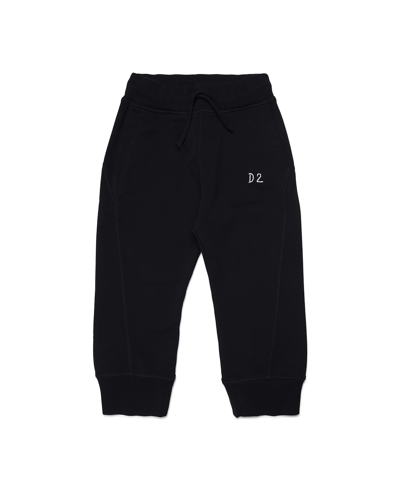Dsquared2 Sport Trousers With Print - Black ボトムス