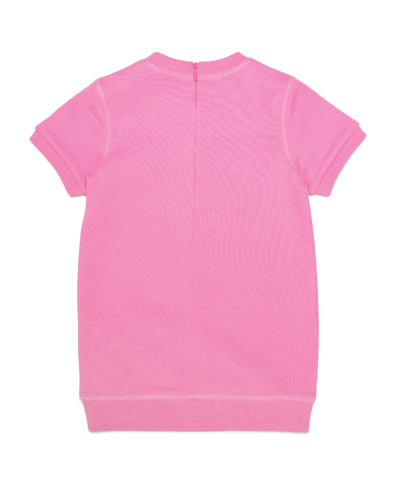 Dsquared2 D2d308b Dress Dsquared Pink Cotton Dress With Logo - Rosebloom