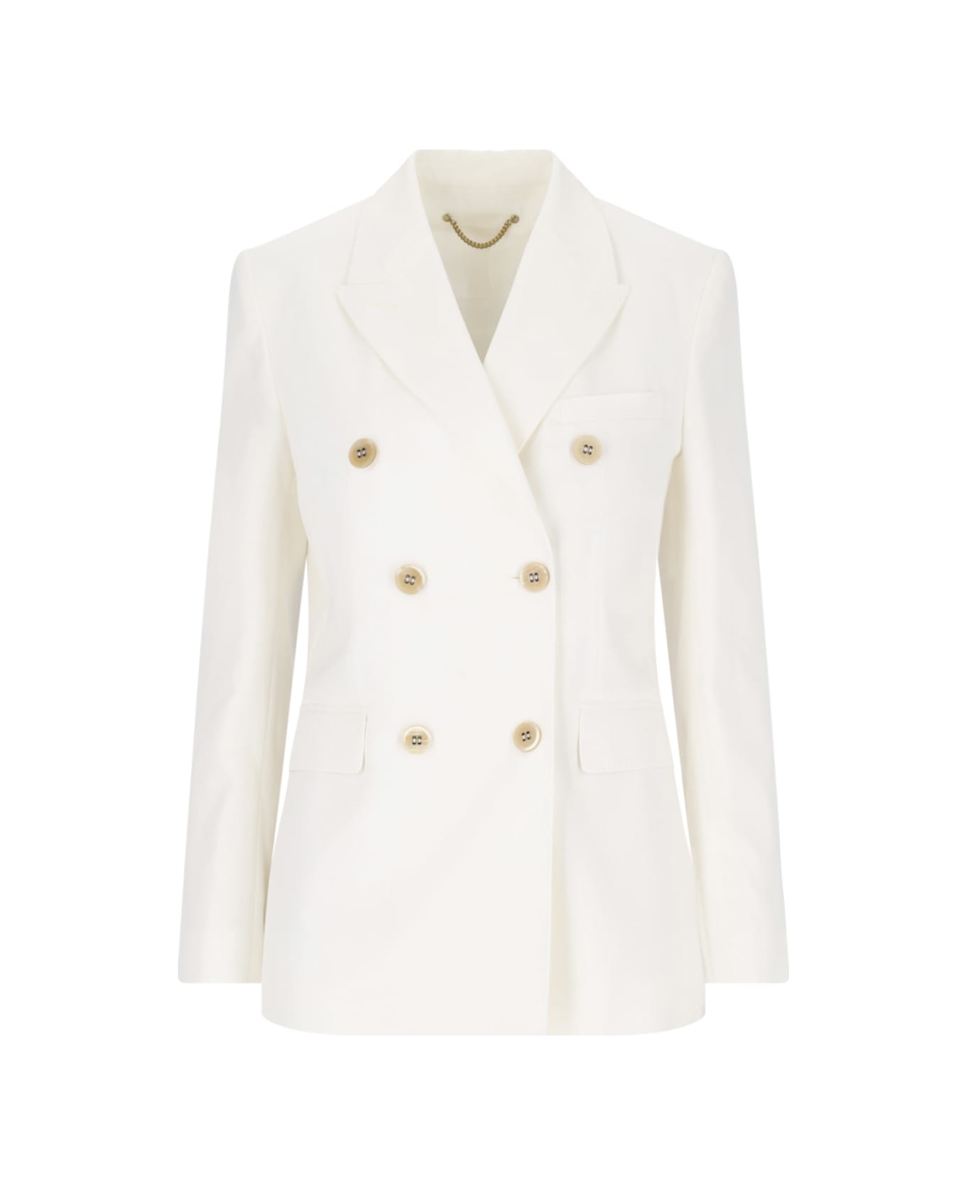 Golden Goose Double-breasted Jacket In Wool Blend - White