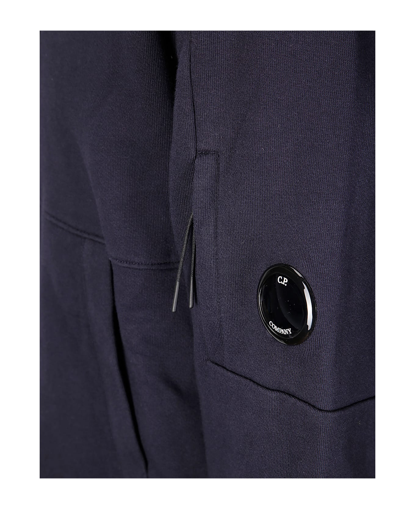 C.P. Company Diagonal Raised Fleece Hooded Sweatshirt - TOTAL ECLIPSE