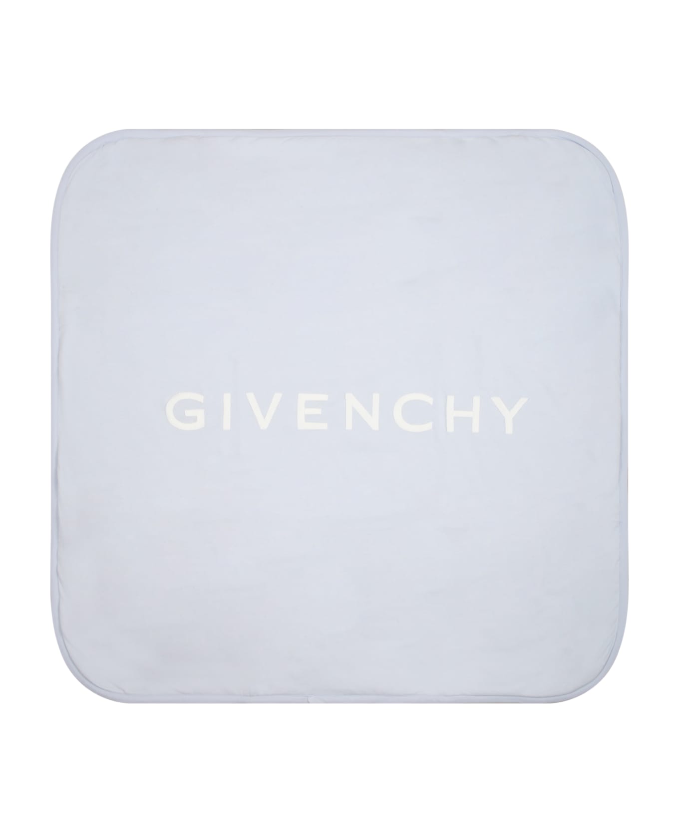 Givenchy Light Blue Blanket For Baby Boy With White Logo - Light Blue アクセサリー＆ギフト