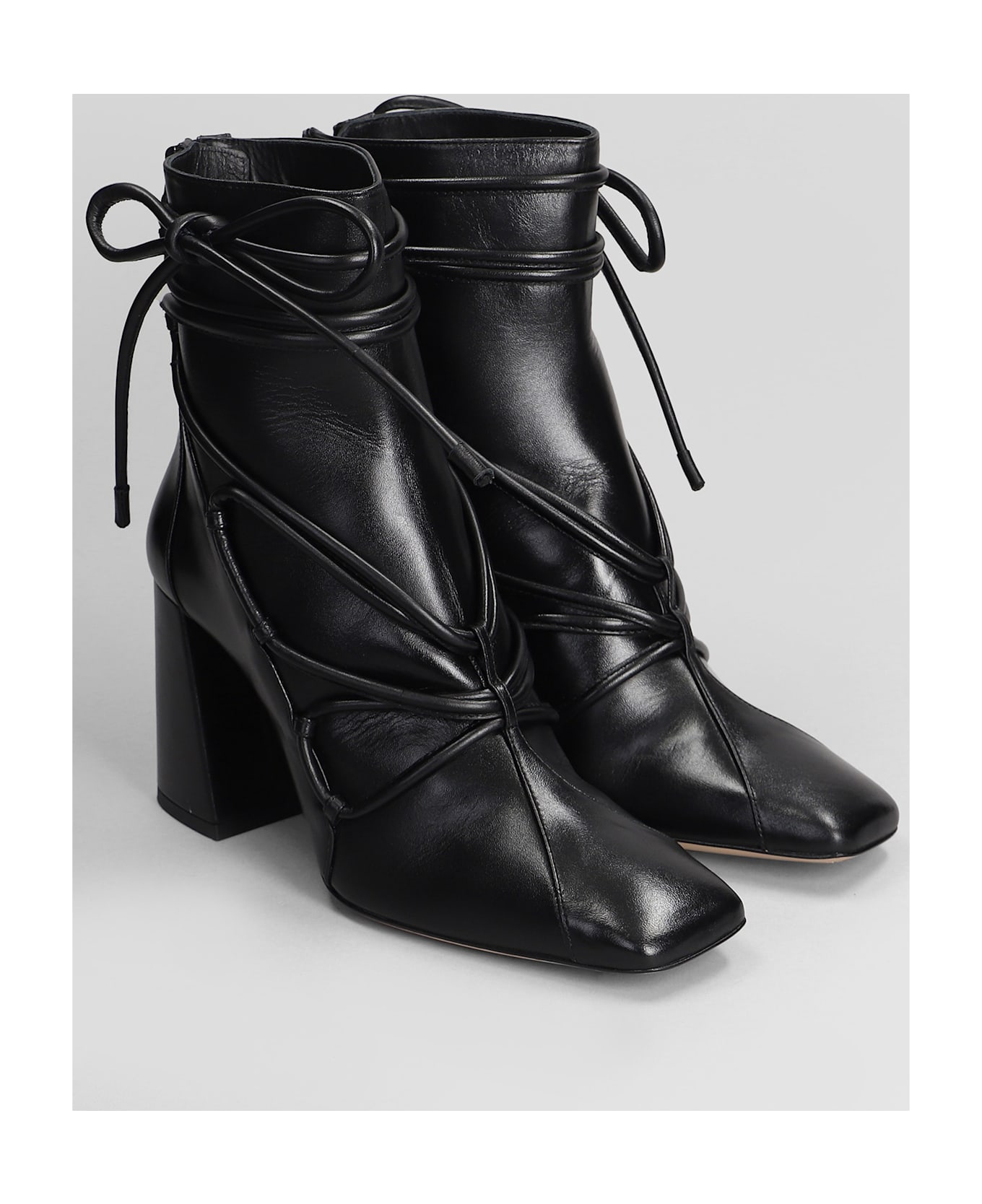 Sophia Webster Havanna High Heels Ankle Boots In Black Leather - black