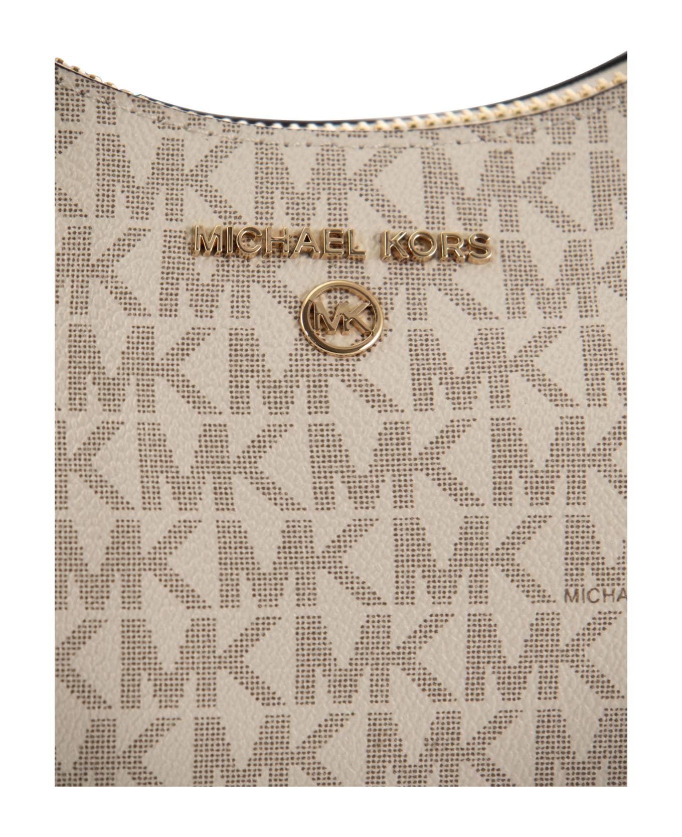 Michael Kors Jet Set Charm - Small Shoulder Bag With Logo - Vanilla