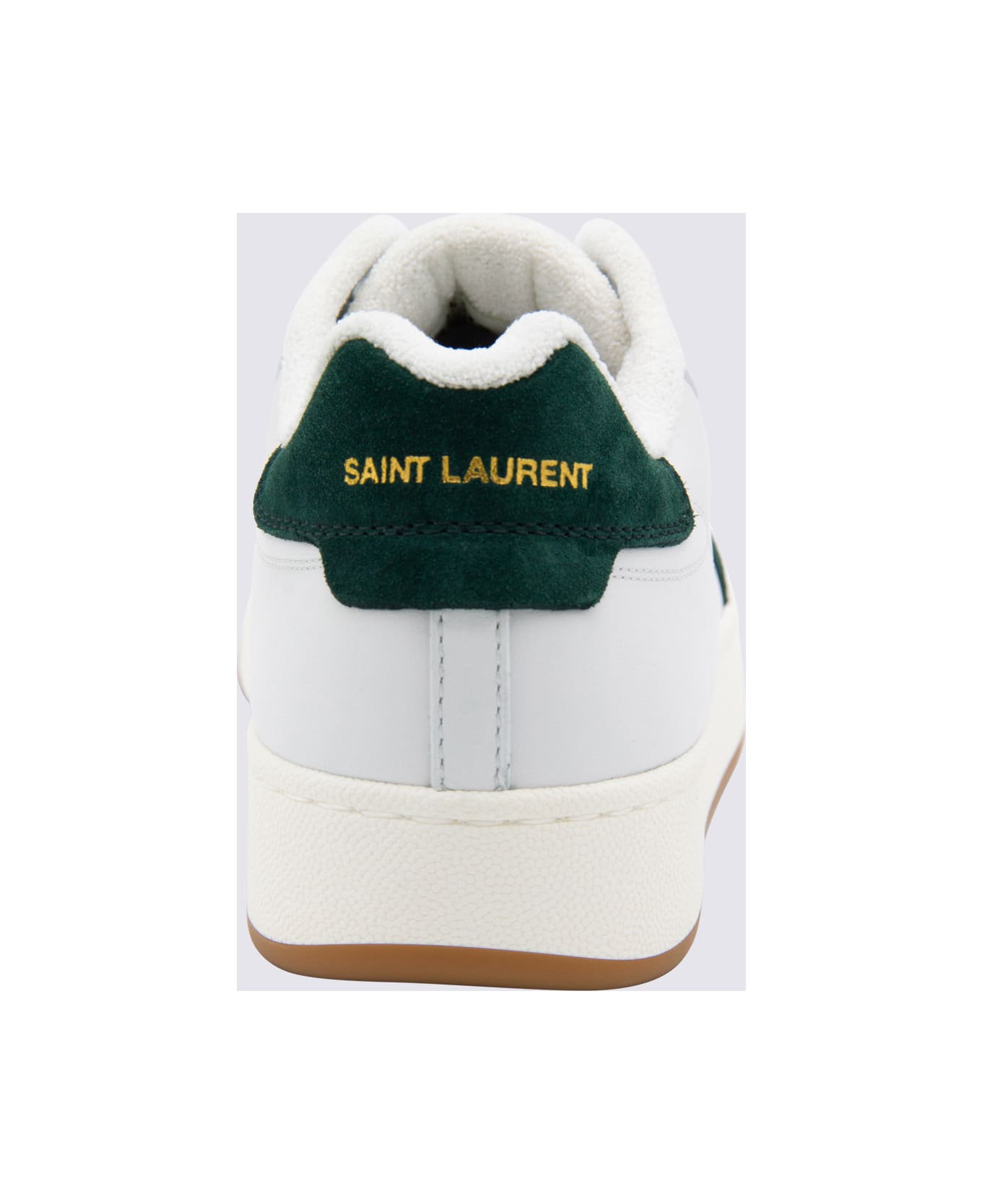 Saint Laurent White And Green Sneakers