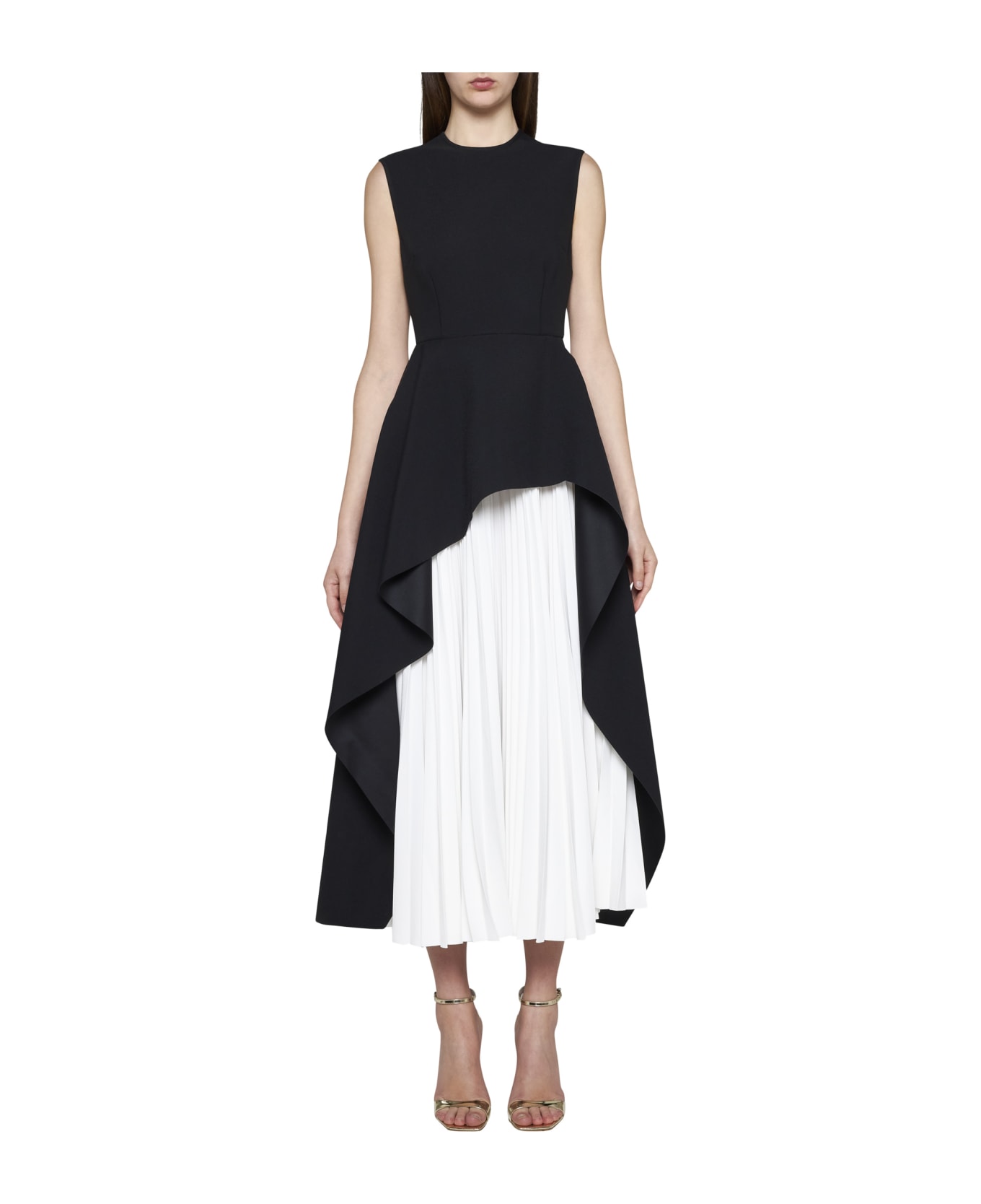 Solace London Dress - Black/cream ワンピース＆ドレス
