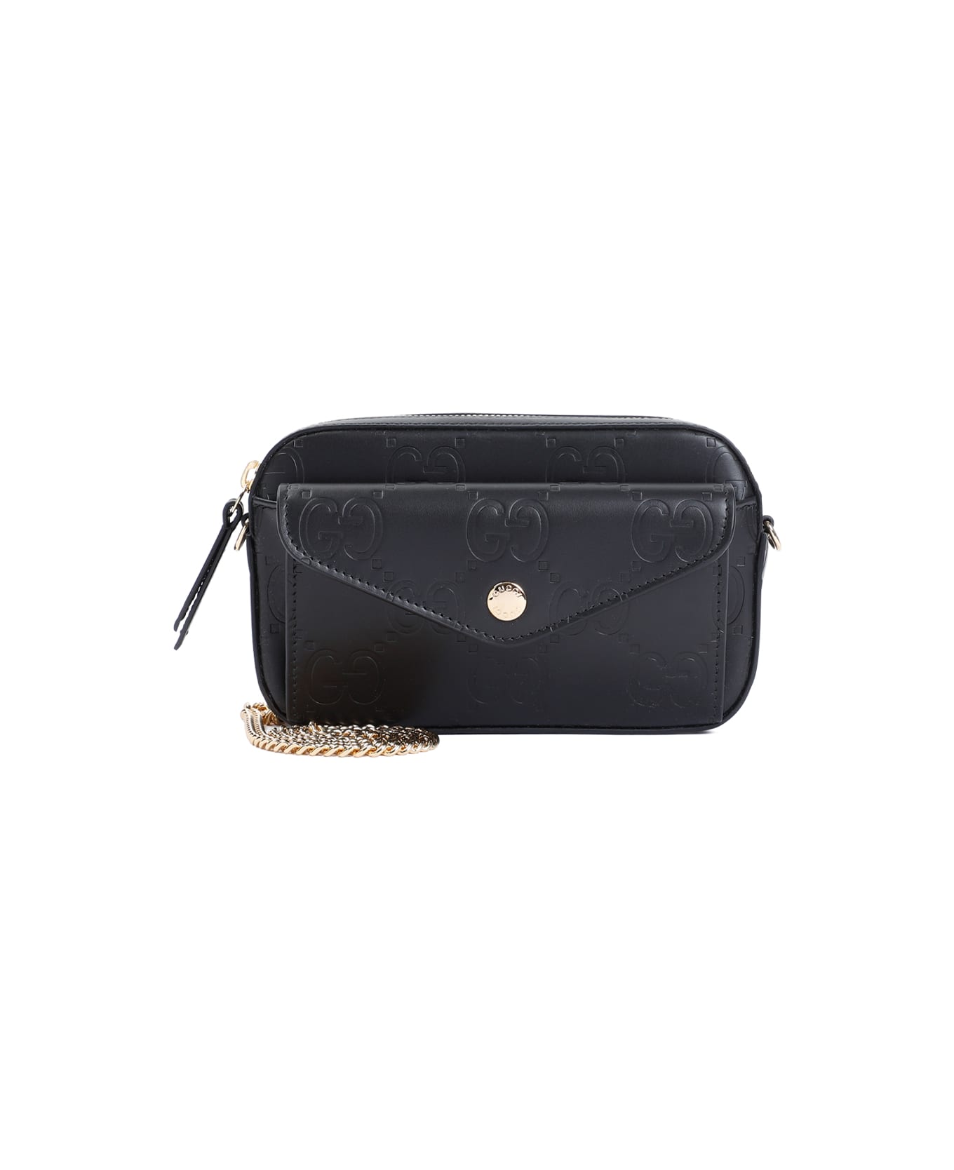 Gucci Gg Leather Mini Bag - Black