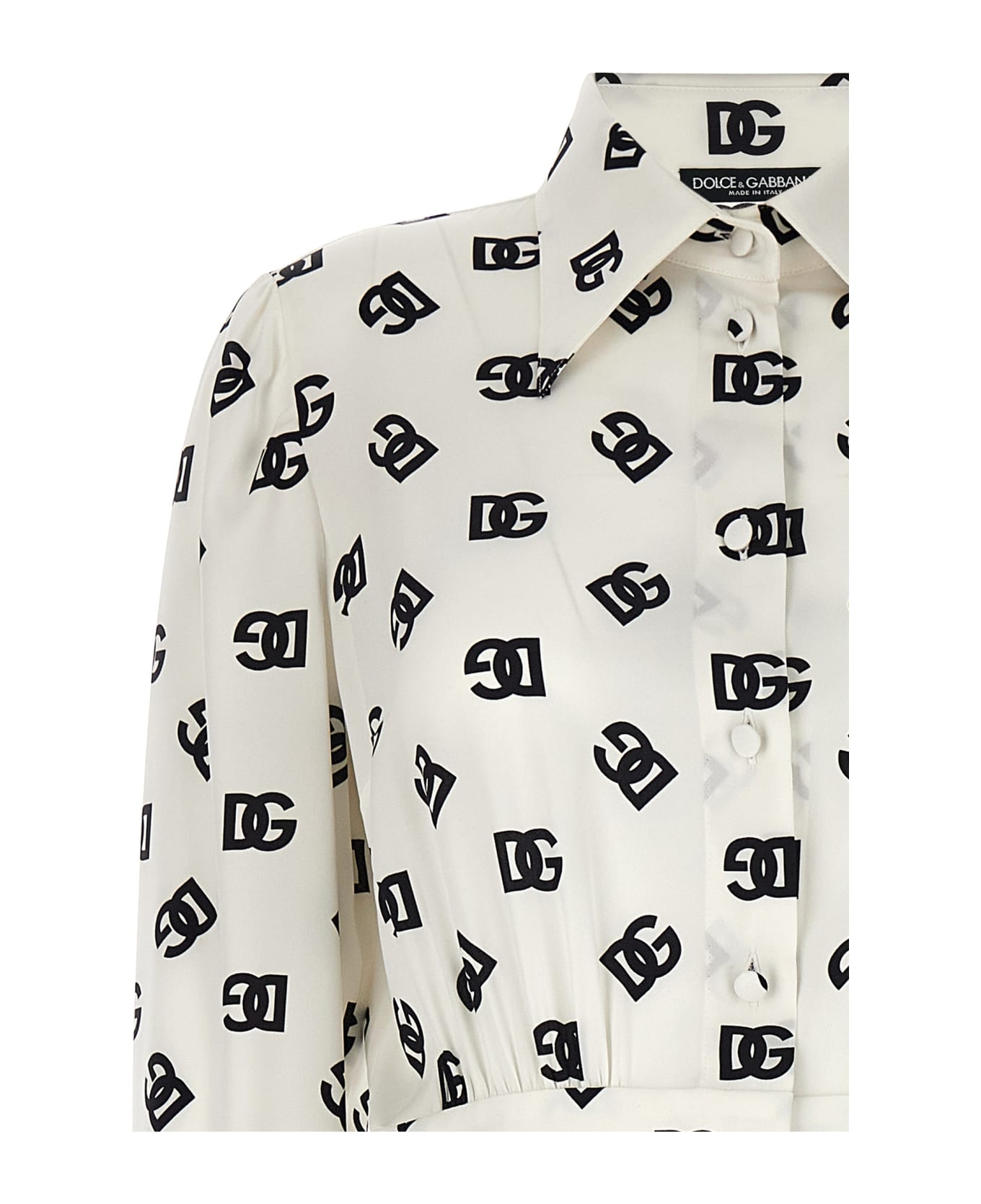 Dolce & Gabbana 'dg' Dress - White/Black ワンピース＆ドレス