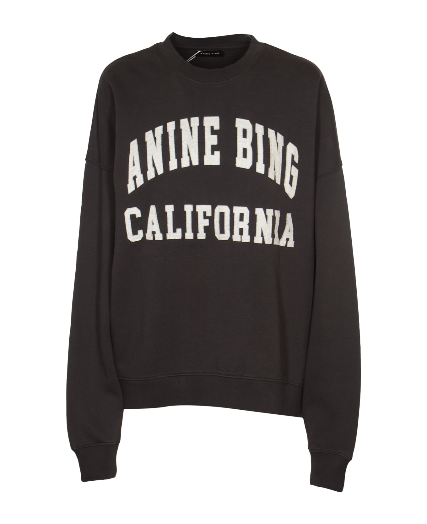Anine Bing Logo Print Sweatshirt - BLACK