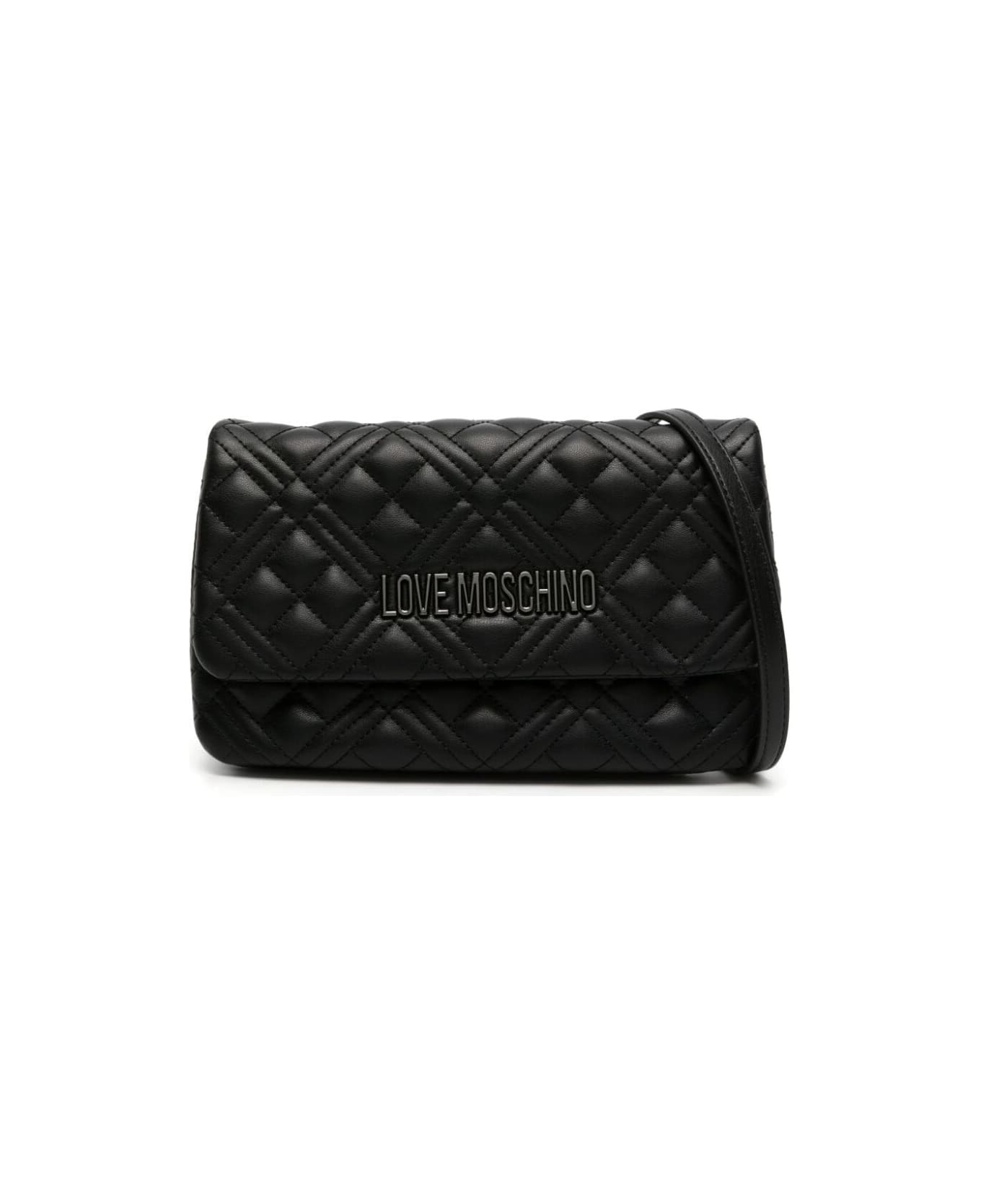 Love Moschino Quilted Small Crossbody - A Black