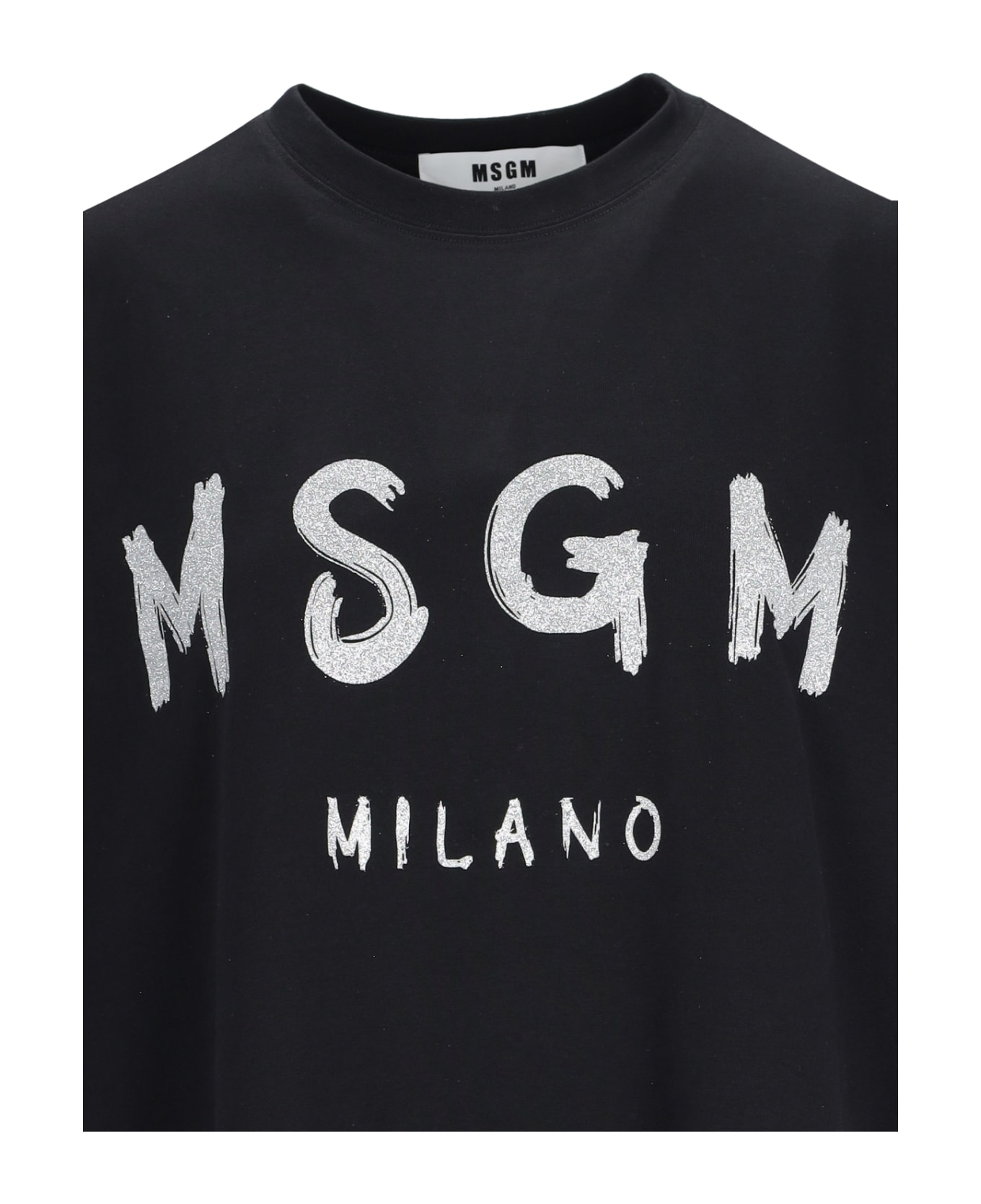 MSGM Printed T-shirt - Black   Tシャツ