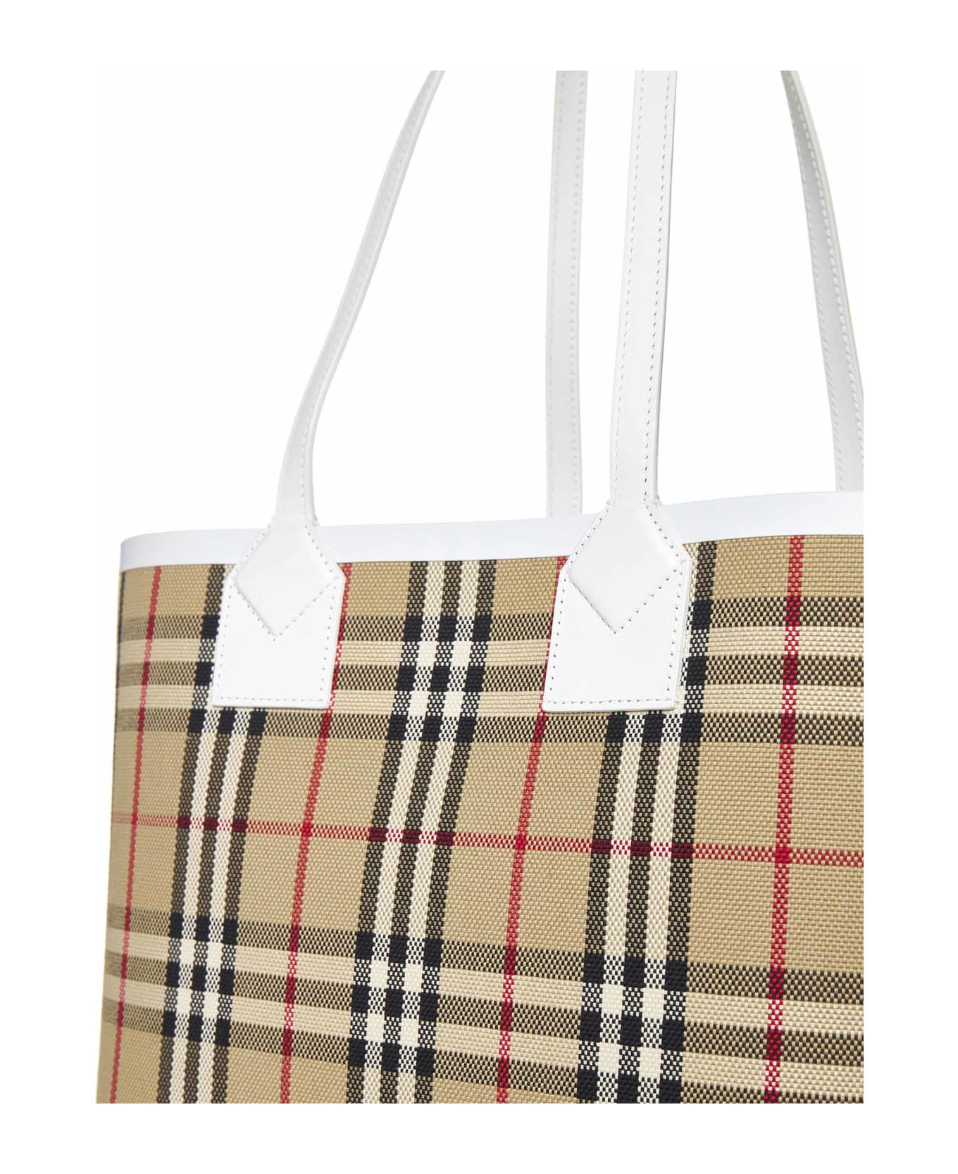 Burberry Small London Tote Bag - Vintage check/white トートバッグ