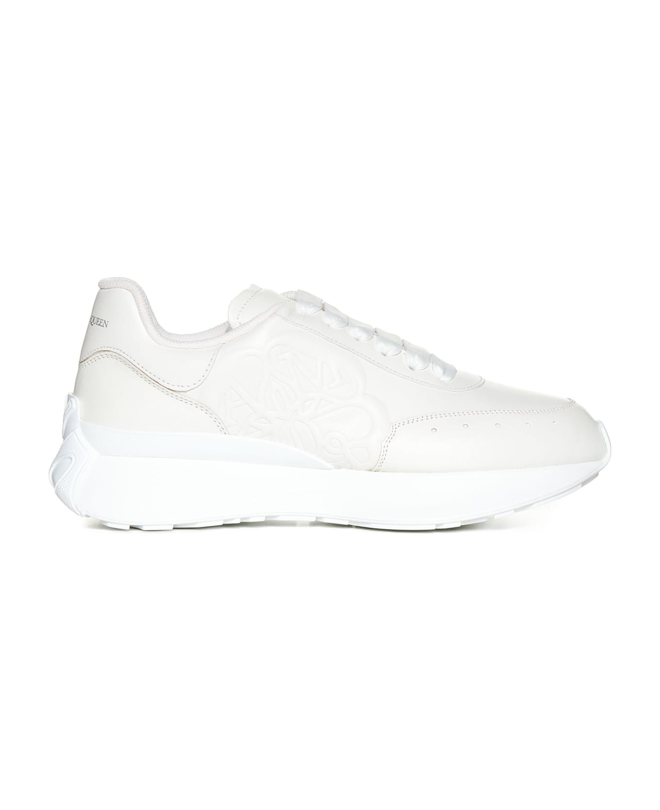 Alexander McQueen Calfskin Sneakers - White/white