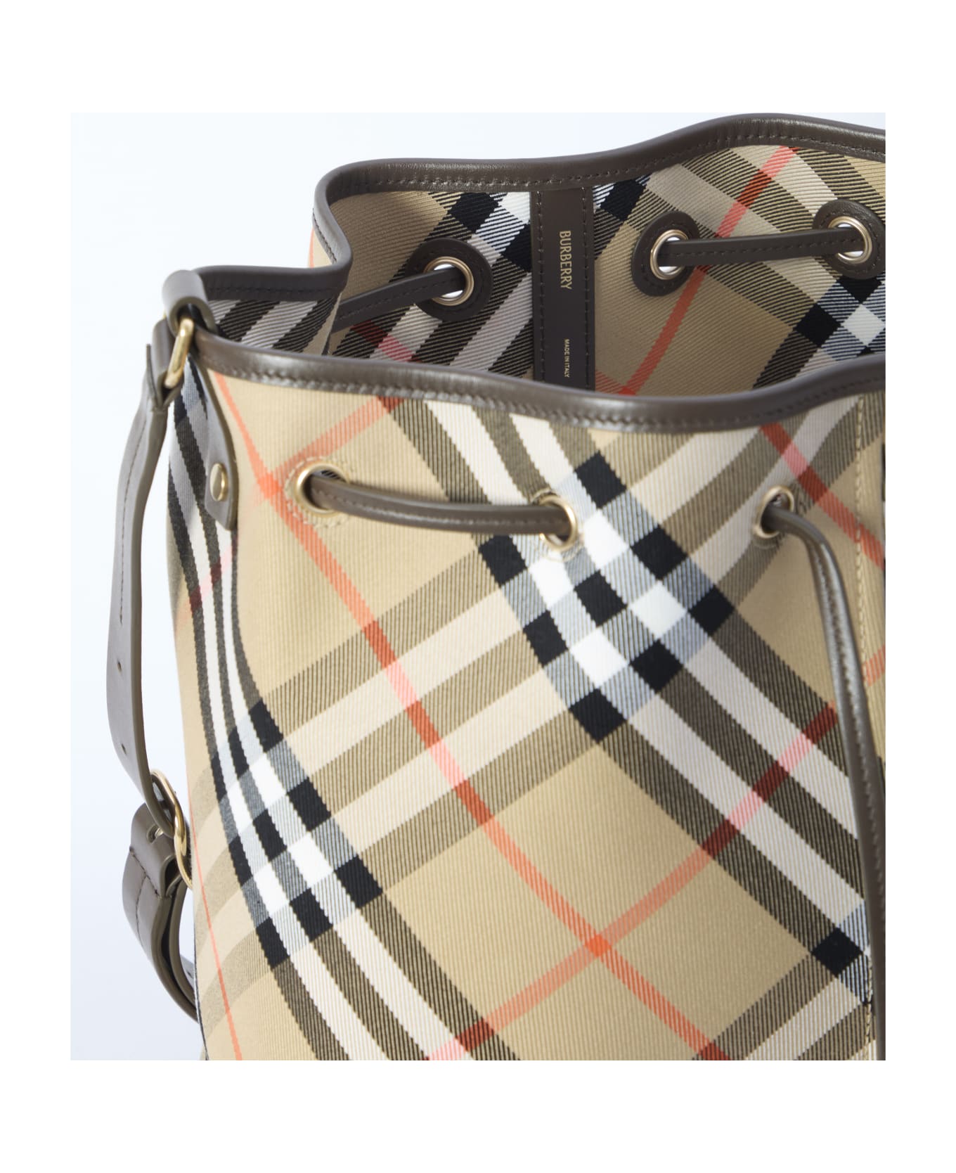 Burberry Check Bucket Bag - SAND