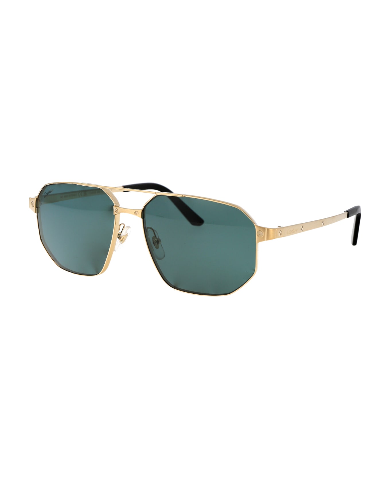 Cartier Eyewear Ct0462s Sunglasses - 003 GOLD GOLD GREEN