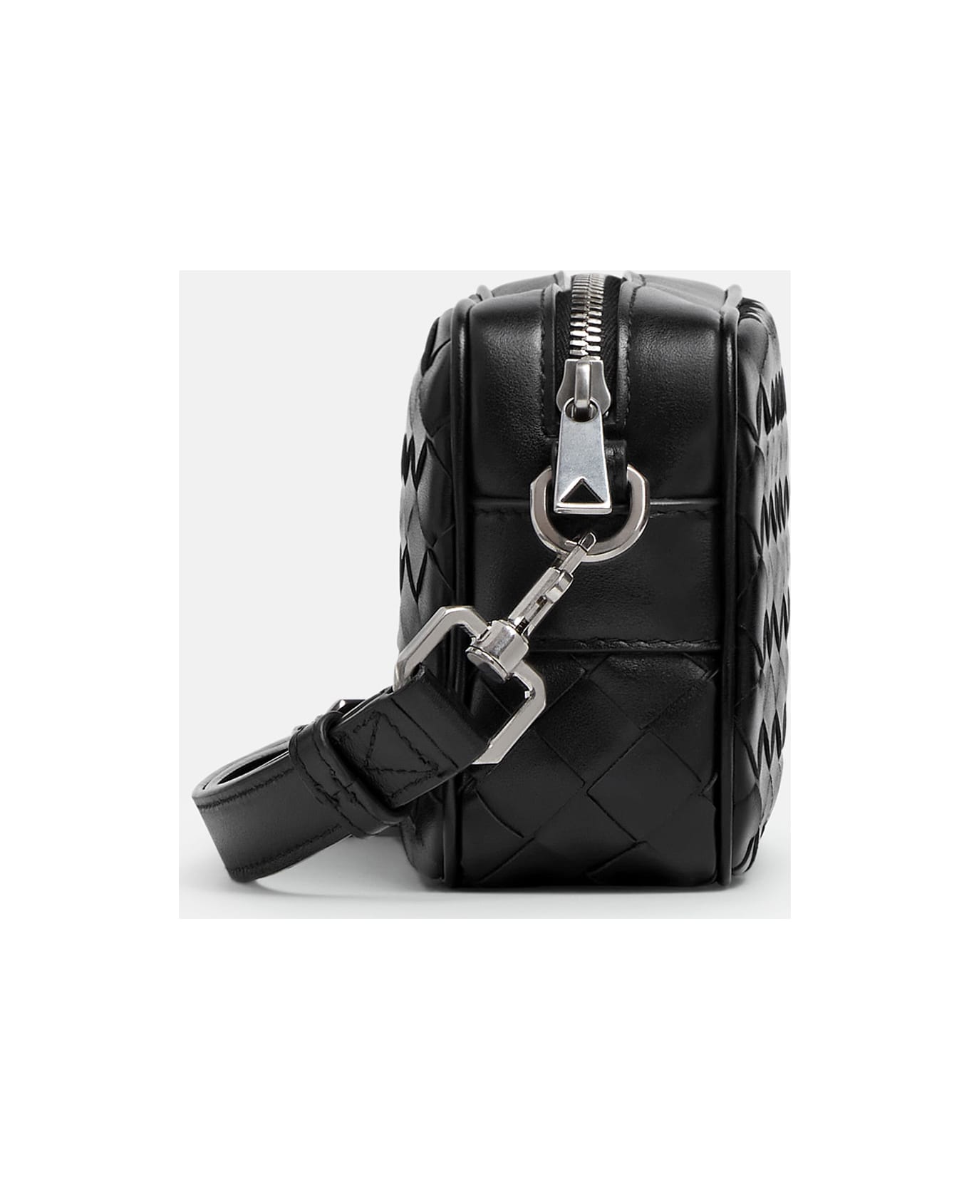 Bottega Veneta Leather Mini Camera Bag - Black