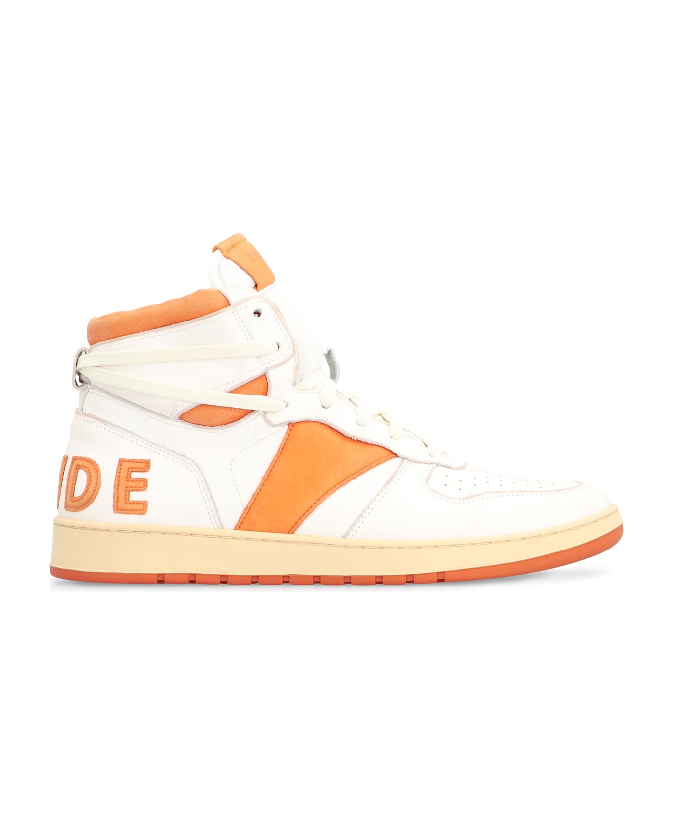 Rhude Rhecess Leather High-top Sneakers - White