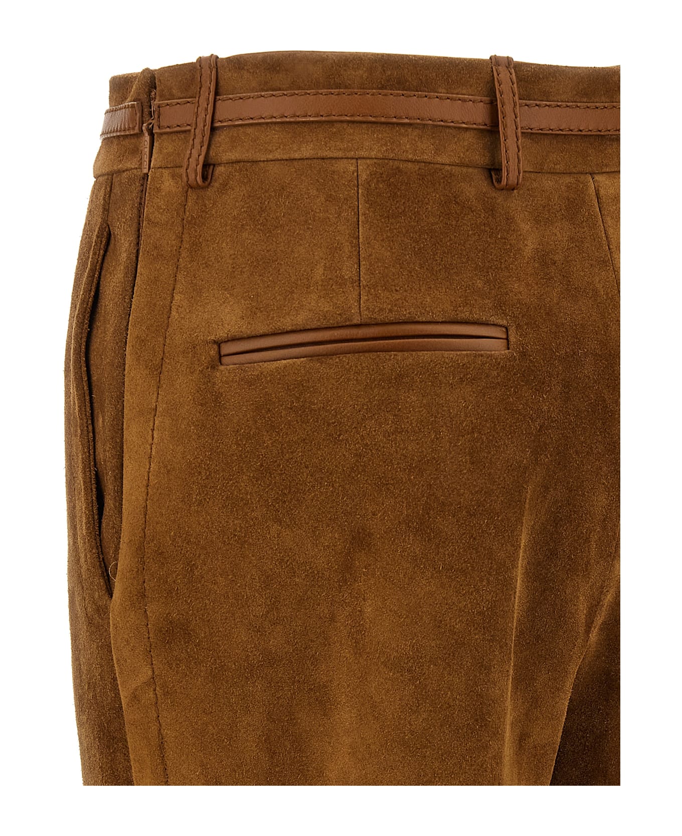 Gucci Suede Pants - Brown