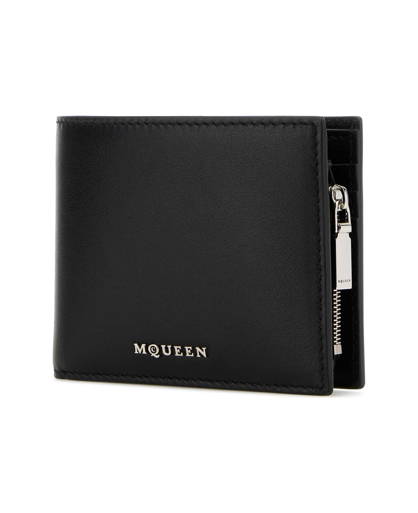 Alexander McQueen Black Leather Wallet - BLACK