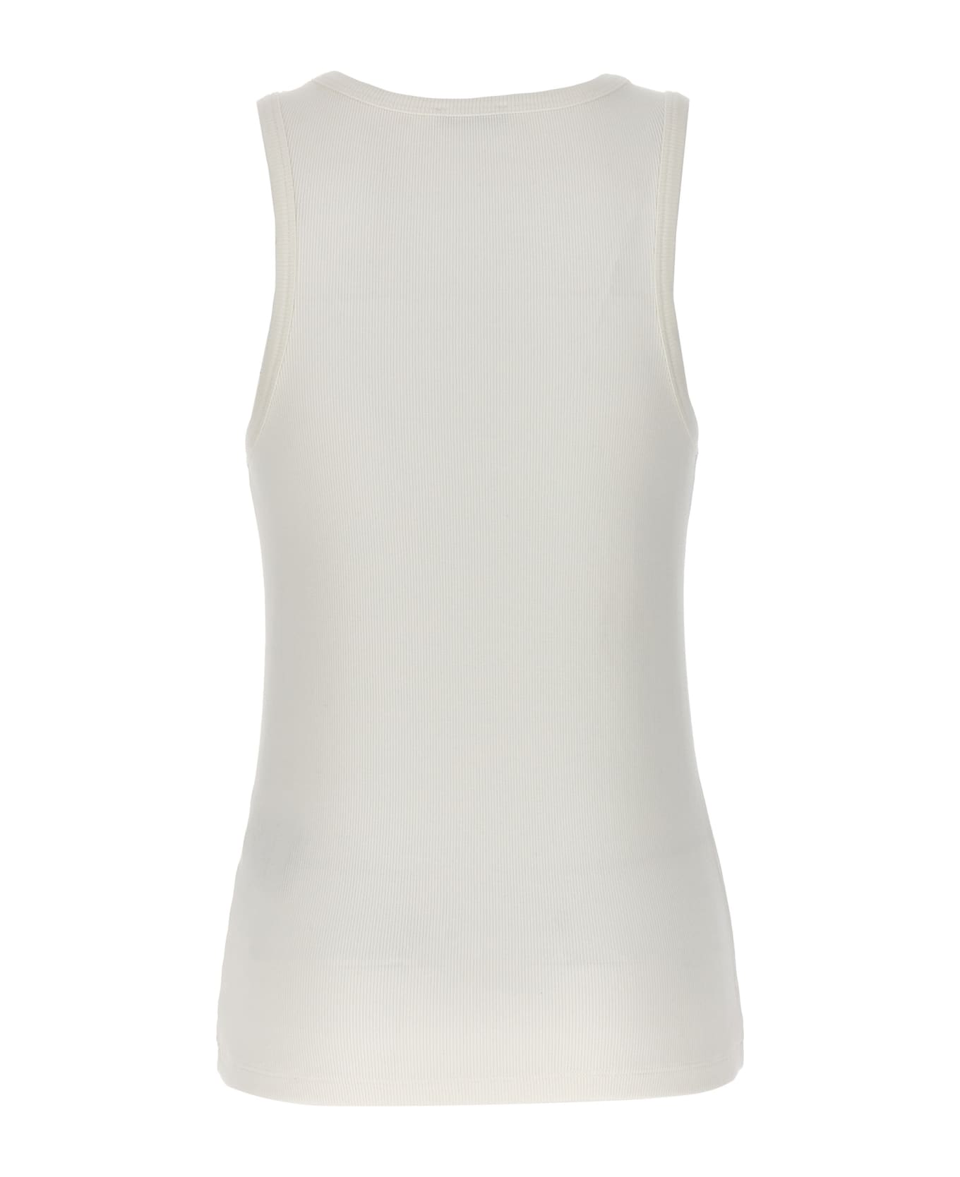 Moncler Logo Embroidery Tank Top - Beige