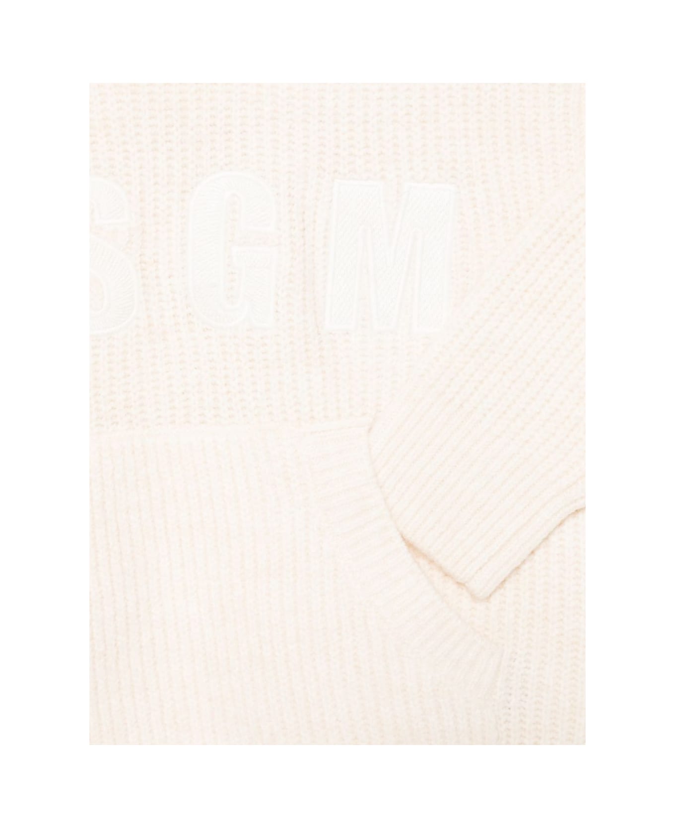 MSGM Felpa Con Cappuccio - Cream