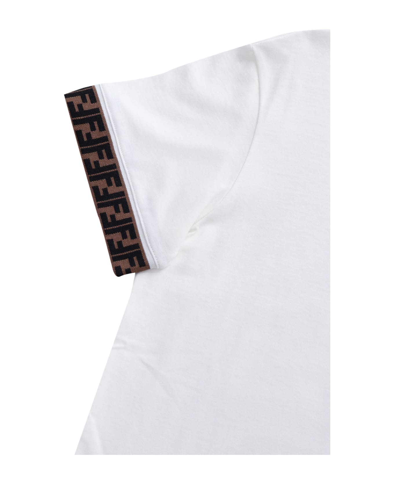 Fendi Unisex Jersey T-shirt - WHITE