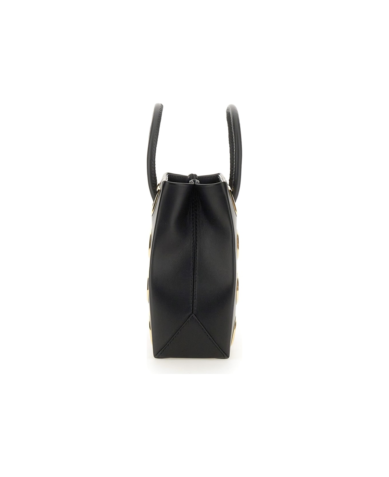 Moschino Leather Bag. - BLACK