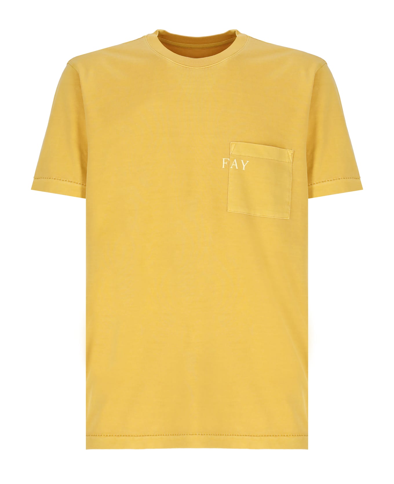 Fay T-shirt With Logo - Yellow