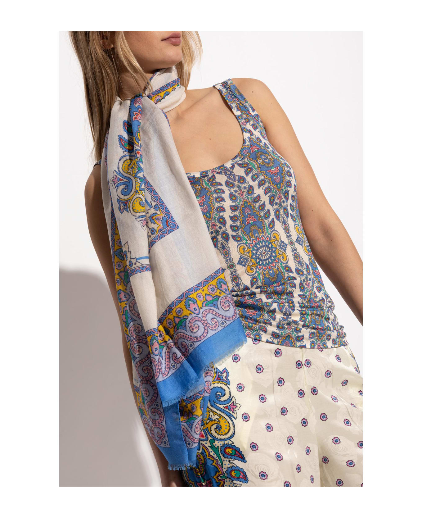 Etro Scarf - Gnawed Blue